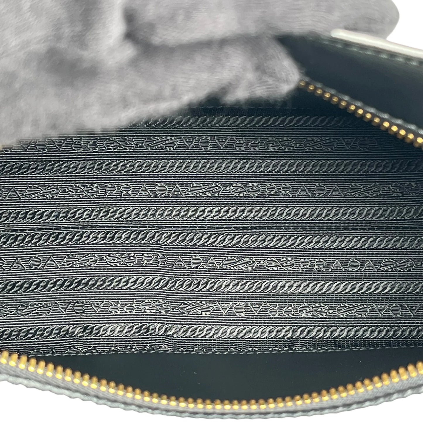 PRADA Esplanade Saffiano Leather Shoulder Bag - Black