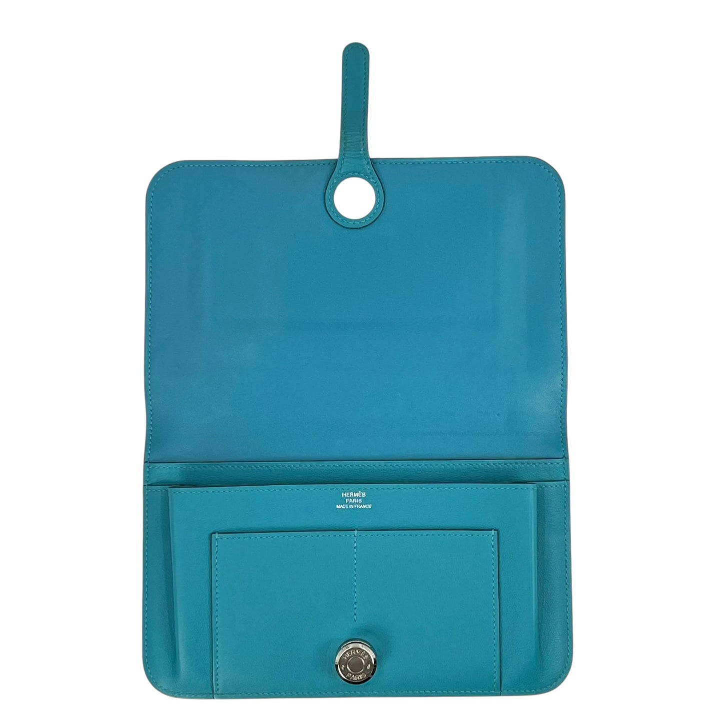 Hermes Dogon GM Bi-Fold Long Wallet - Turquoise