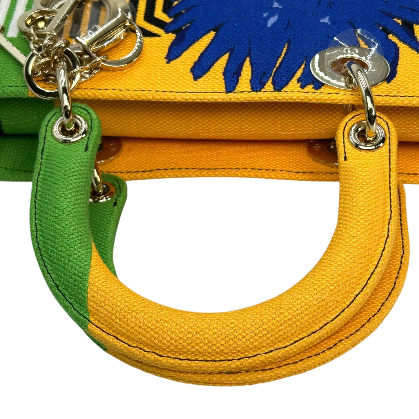 Dior Lady D-Lite Hand Bag - Yellow×Green