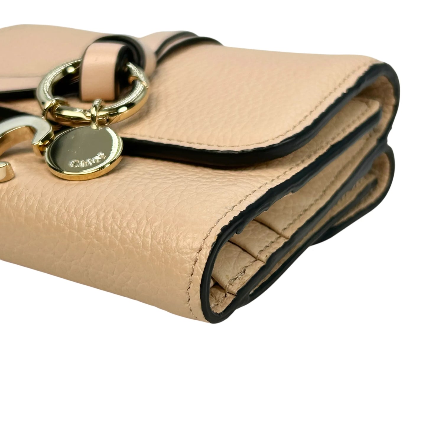 Chloé Alphabet Tri-Fold Compact Wallet - Beige