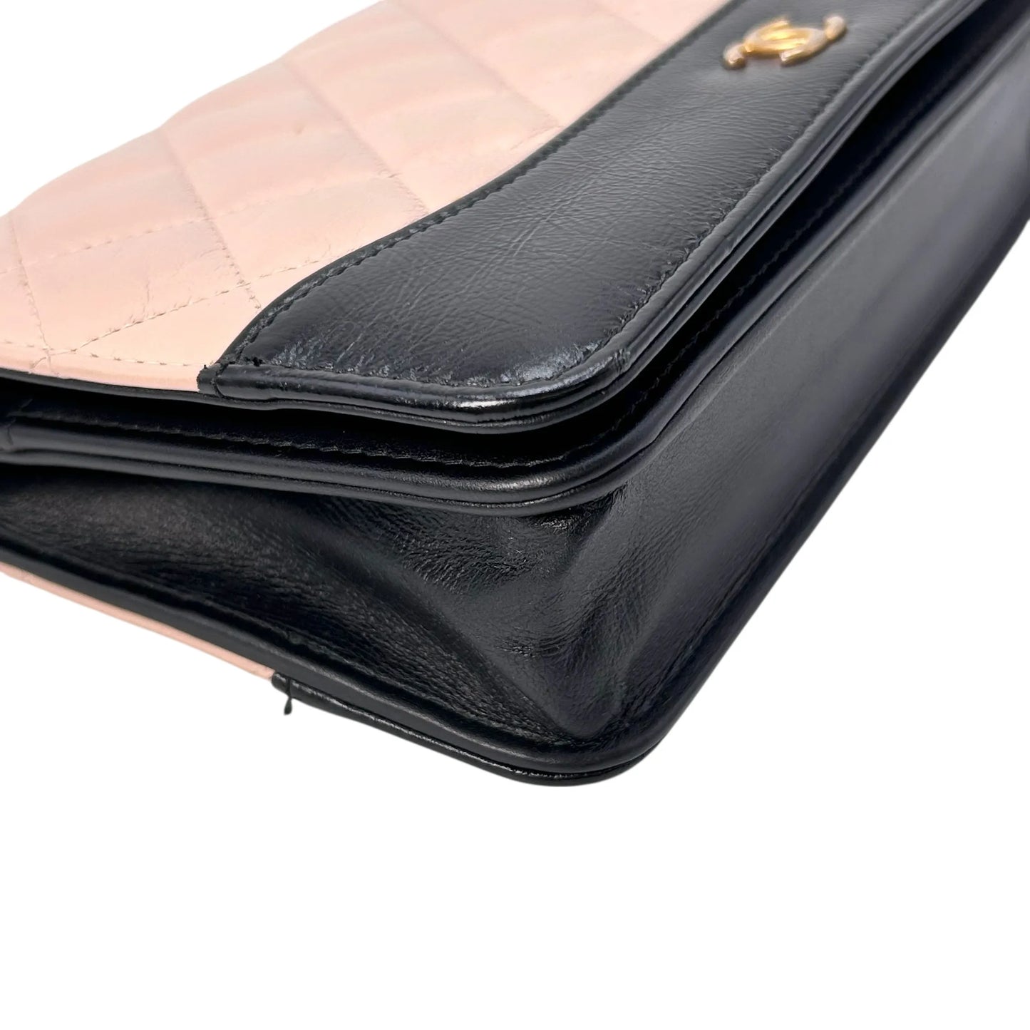 CHANEL Gabrielle Chain Wallet (WOC) - Beige × Black