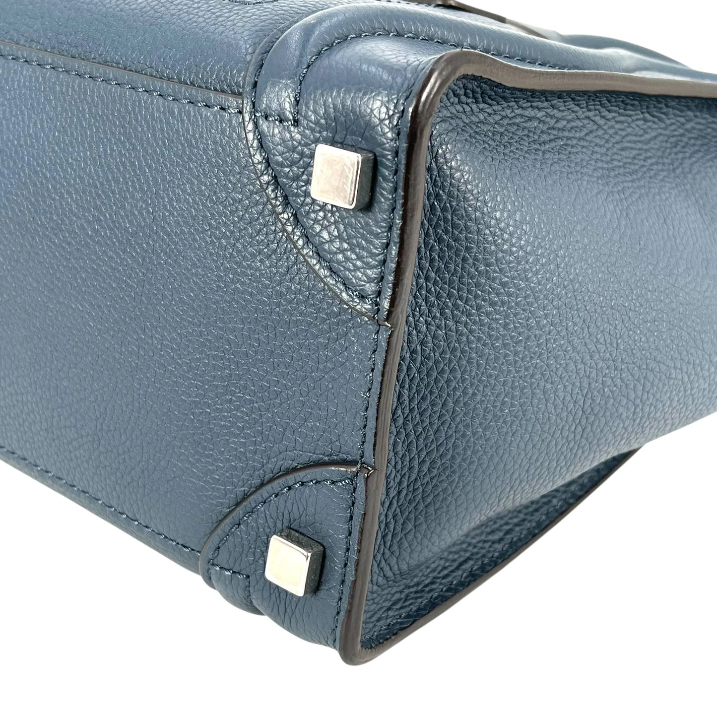 CELINE Micro Shopper Luggage Hand Bag - Navy Blue