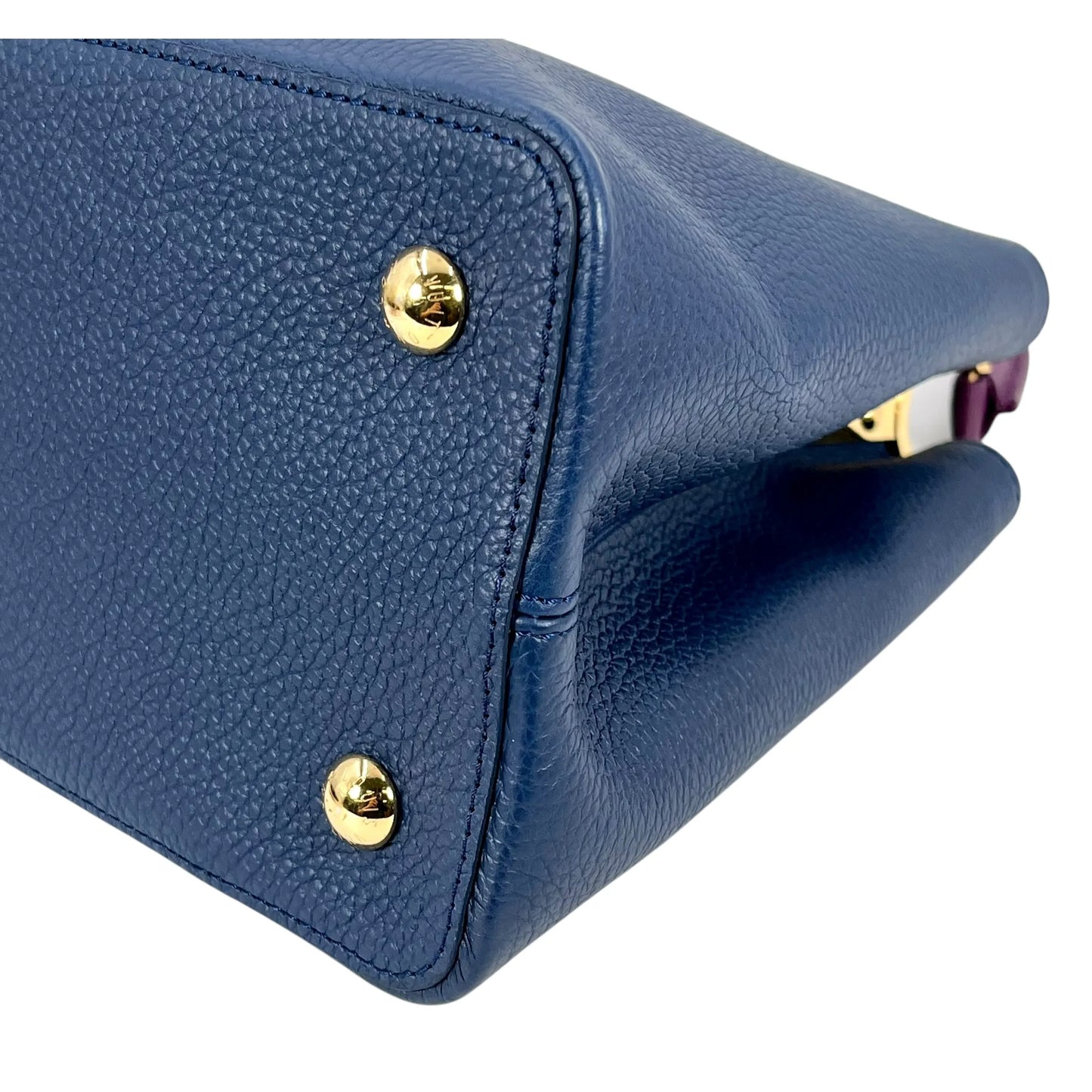Louis Vuitton Capucines MM Taurillon Leather Hand Bag - Navy Blue