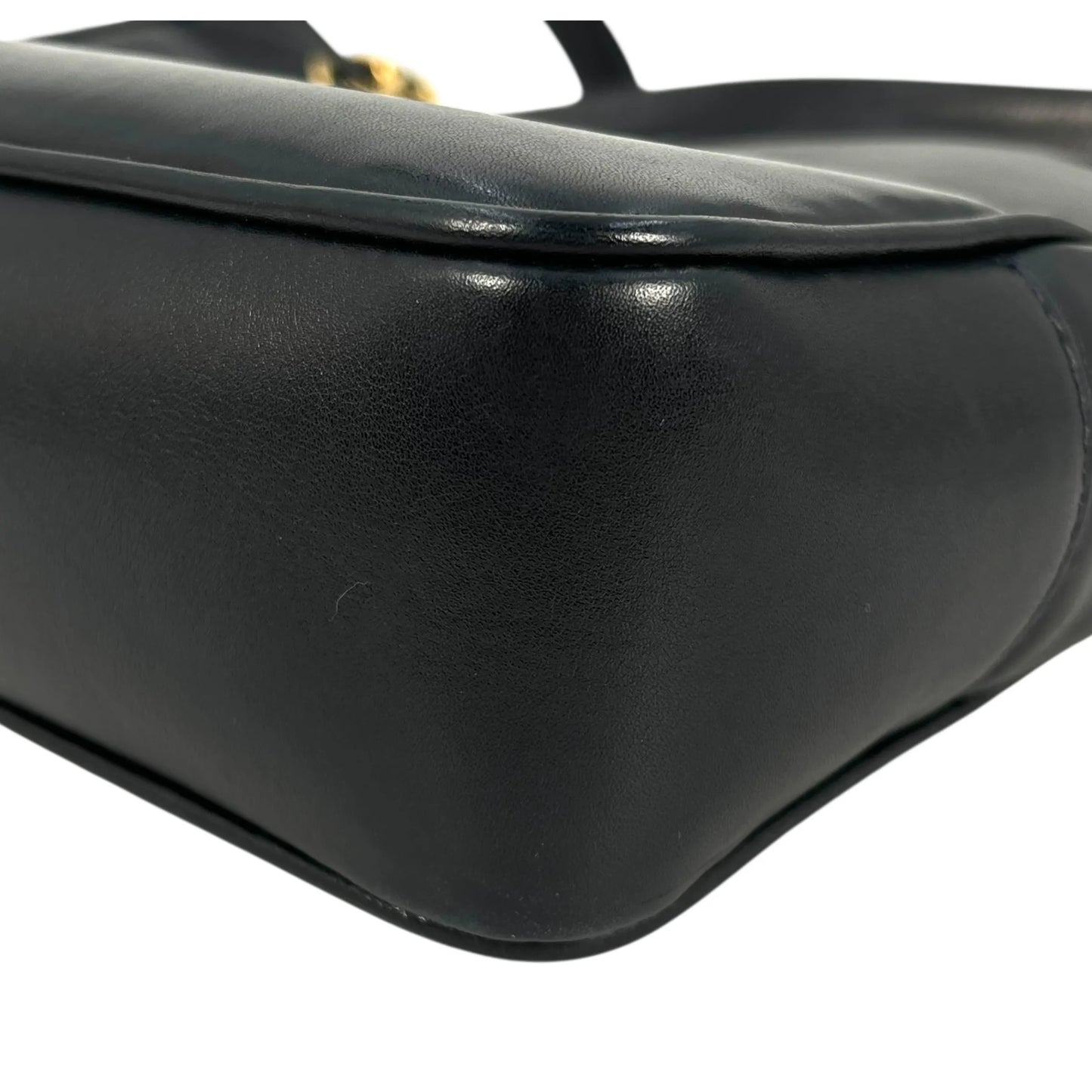 CHANEL CC Logo Lambskin Chain Shoulder Bag - Black