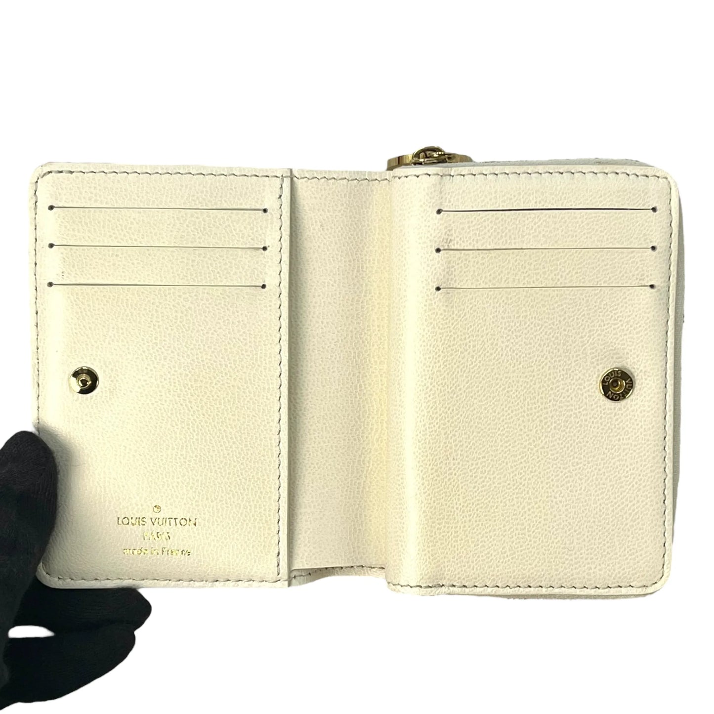 Louis Vuitton Monogram Portefeuille Lou Compact Wallet - White