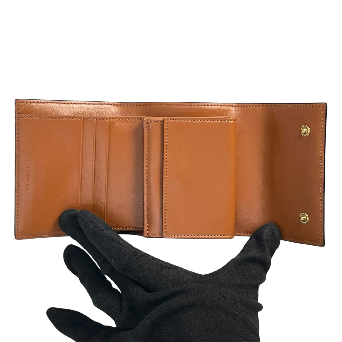 CELINE Triomphe Canvas Compact Wallet - Darkbrown