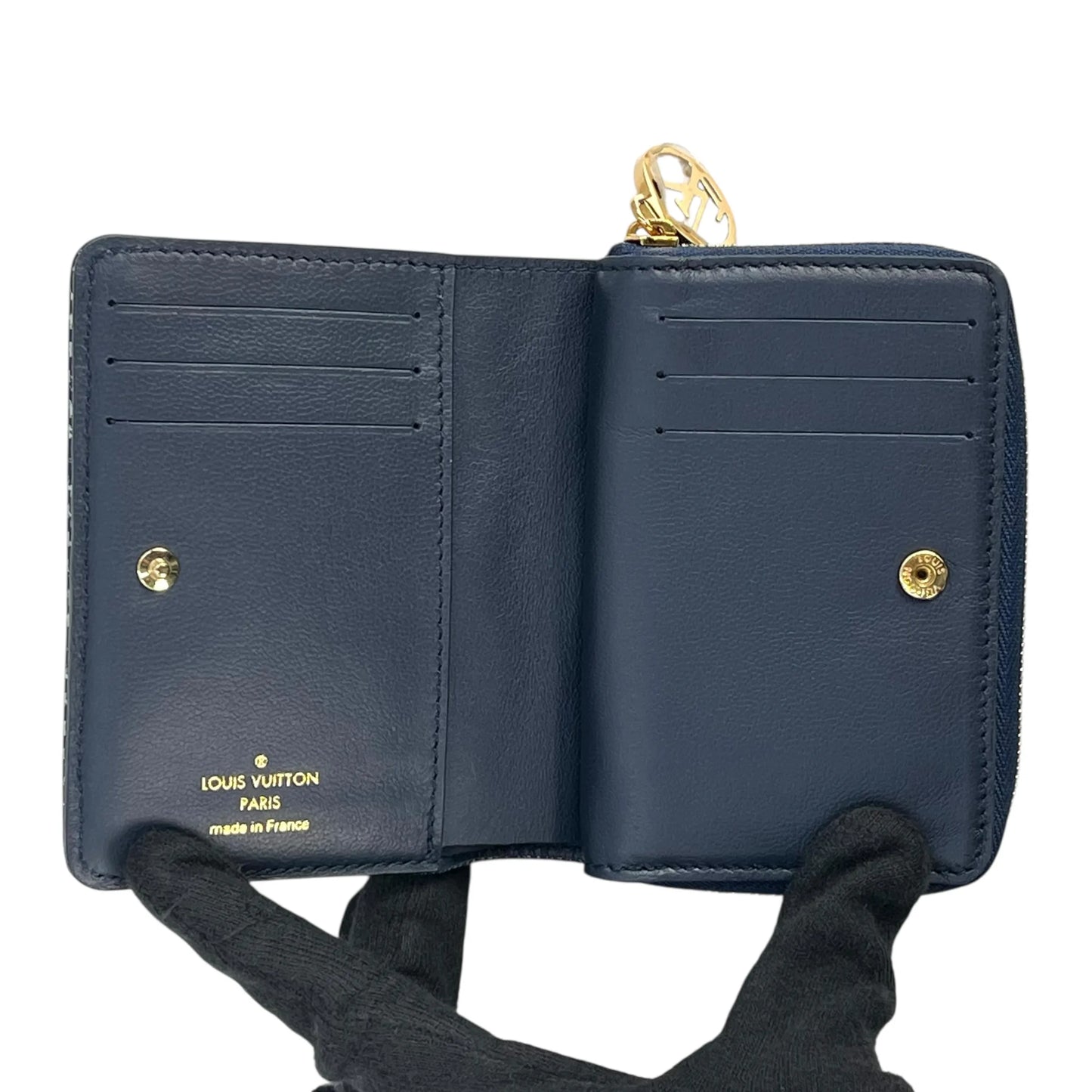 LOUIS VUITTON Portefeuille Lou Monogram Compact Wallet - Navy