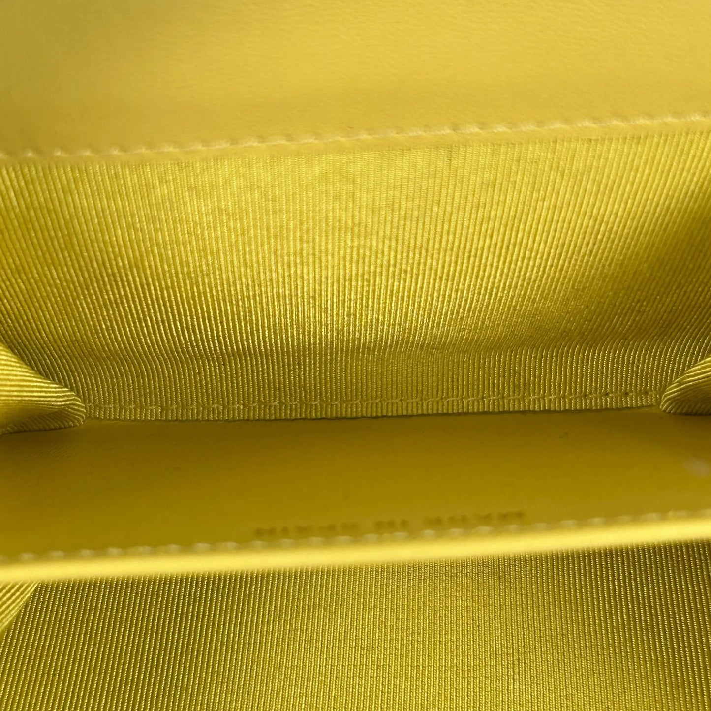 CHANEL Matelasse Classic Flap Lambskin Coin Case - Yellow
