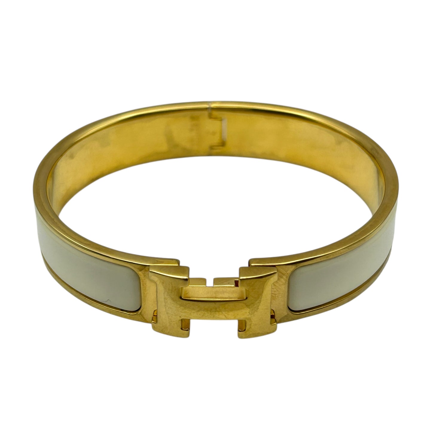 HERMES Clic H Cream Gold