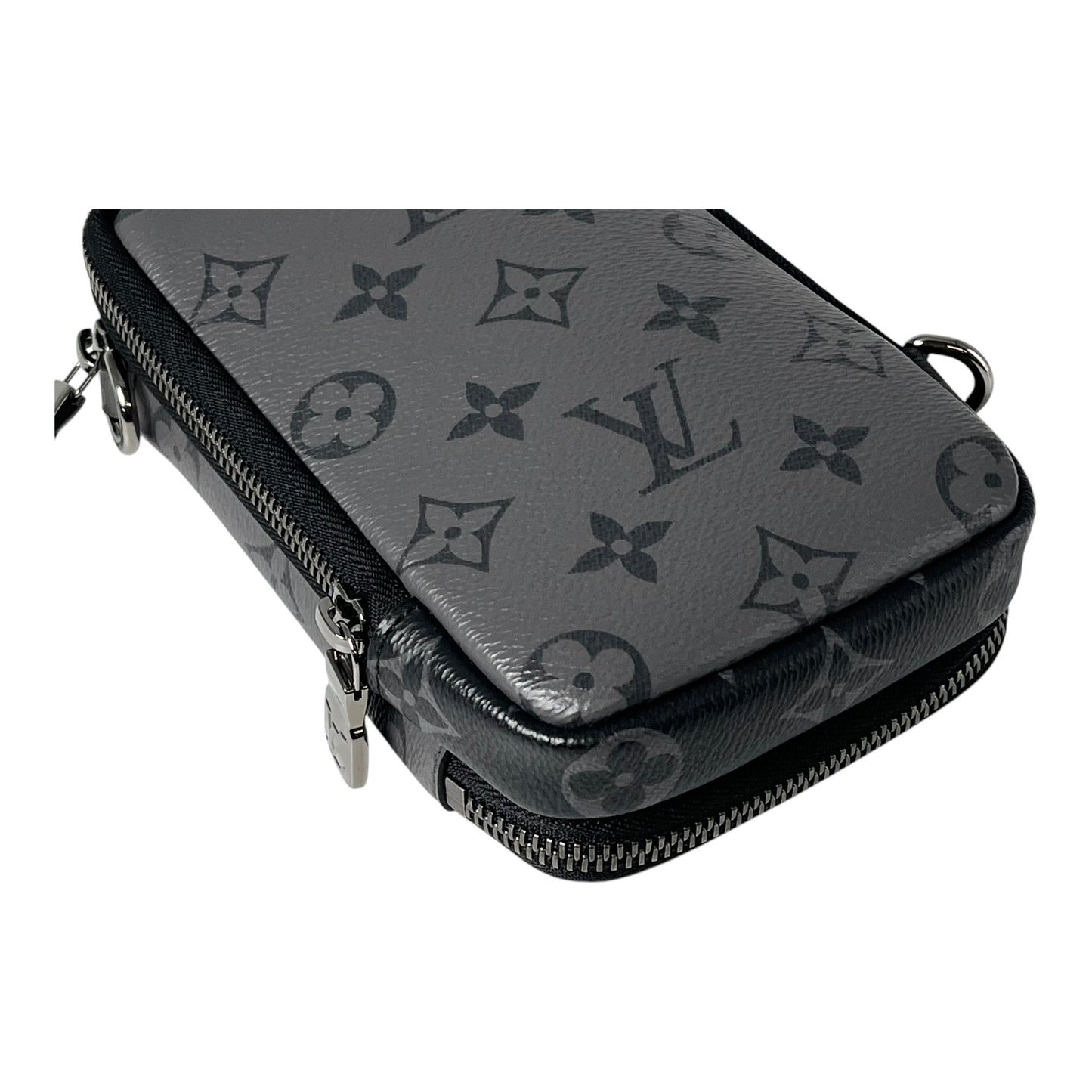 Louis Vuitton Double Phone Pouch Rev erse Monogram Eclipse