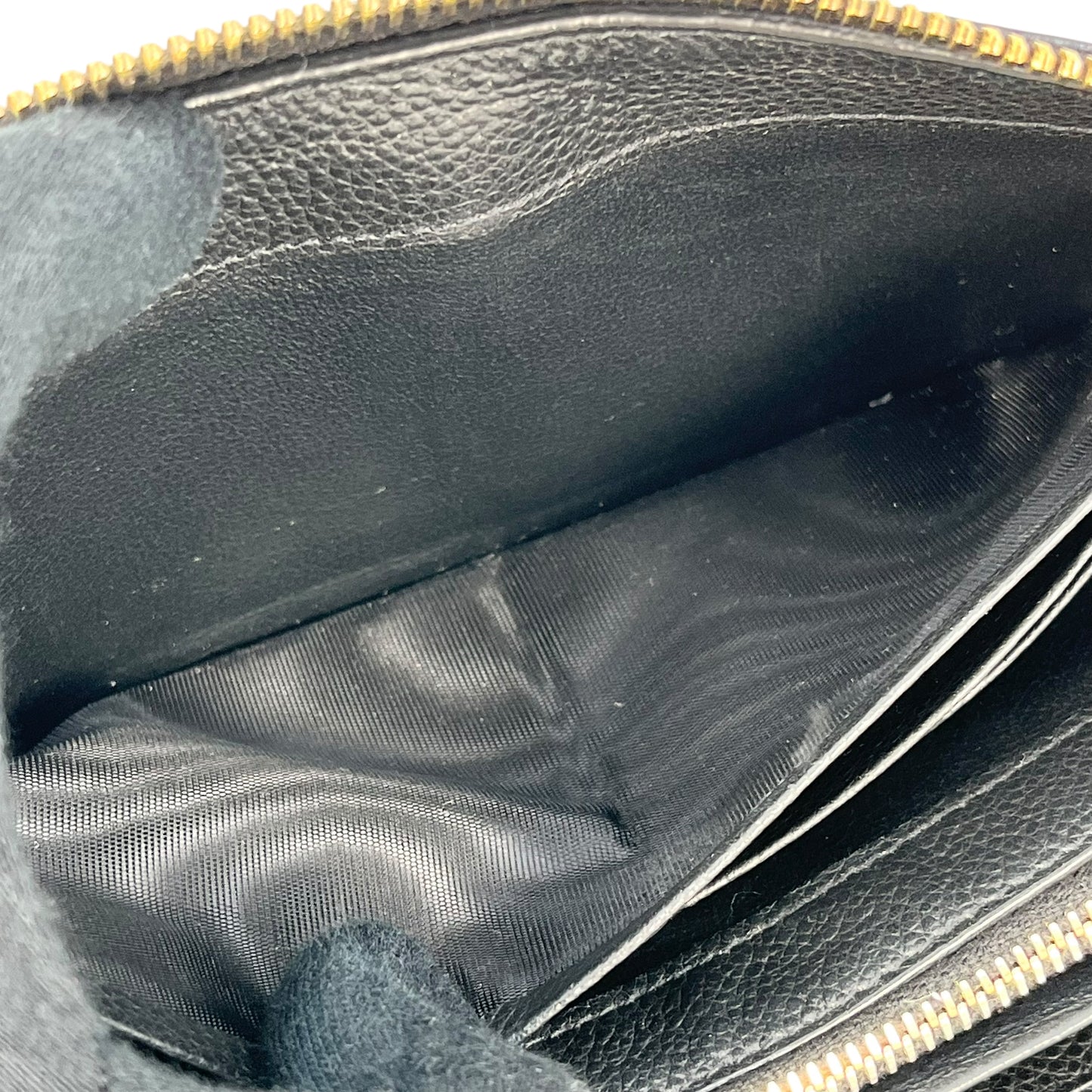 Saint Laurent YSL logo leather Round zip wallet