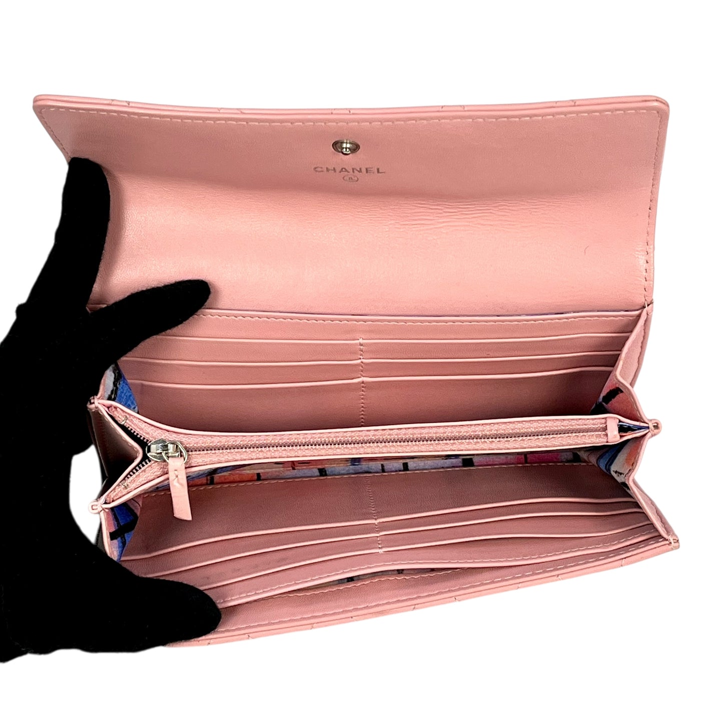 CHANEL Wild Stitch Long wallet Lambskin