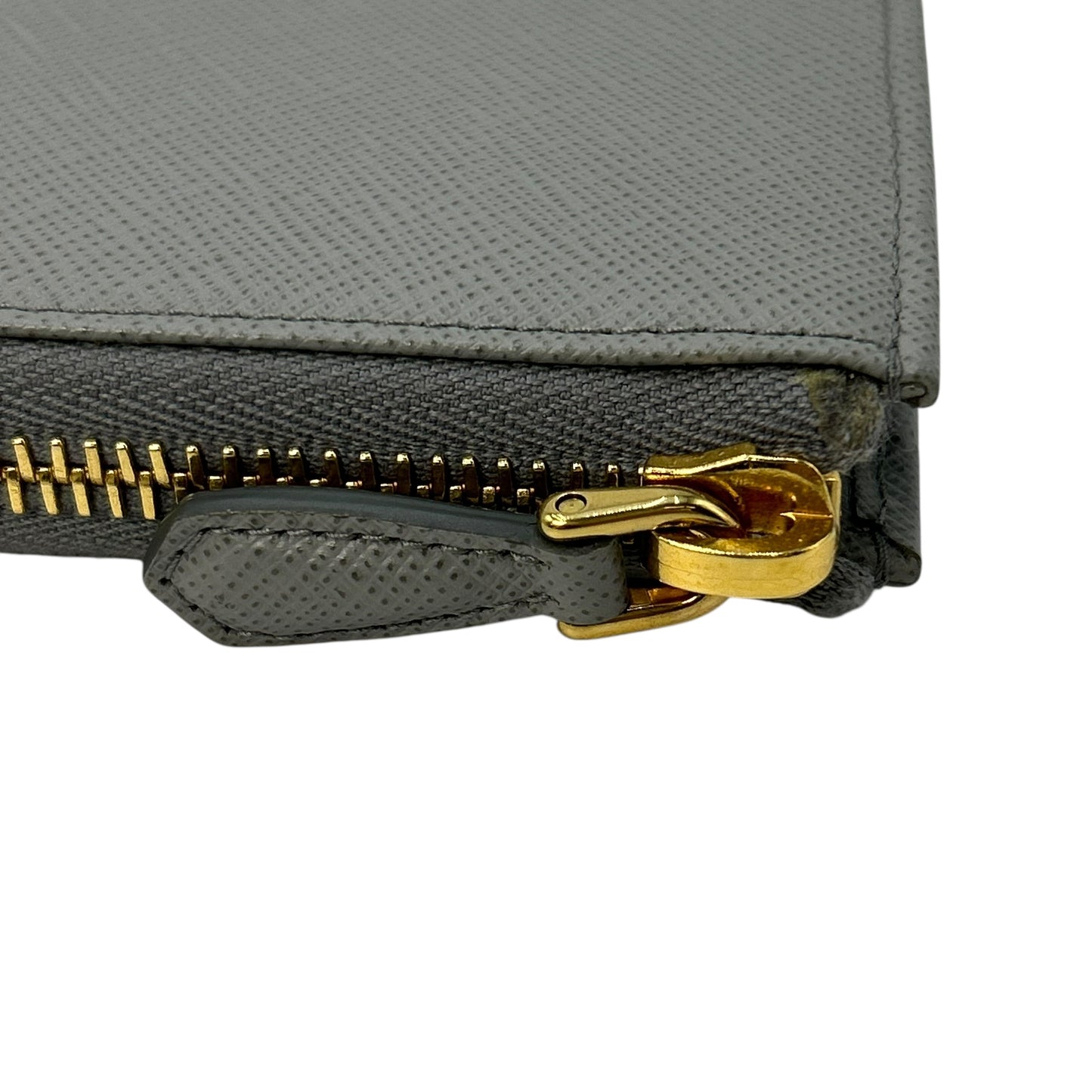 PRADA Saffiano Leather Metal Long Wallet
