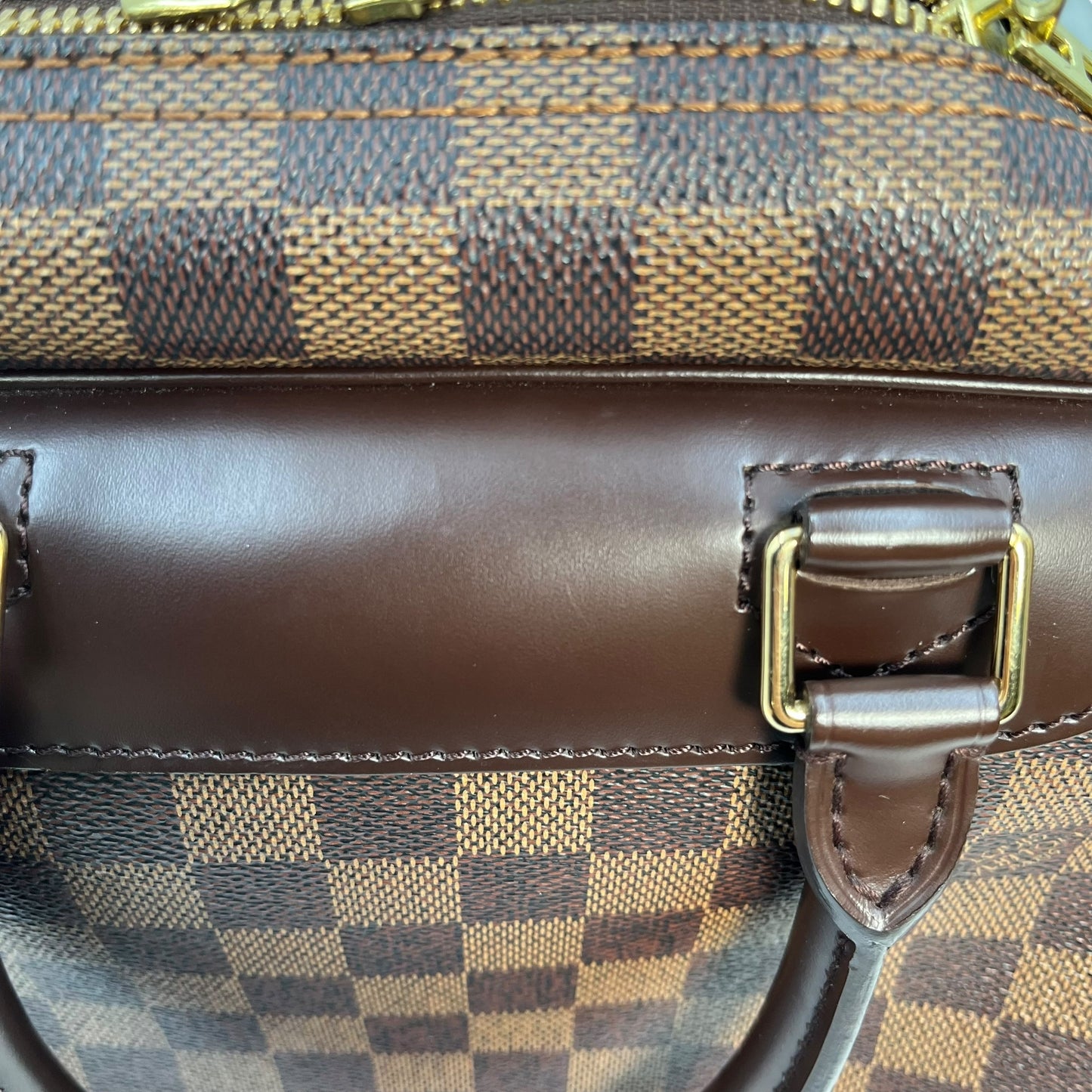 Louis Vuitton Damier Deauville Bowling Vanity Hand Bag