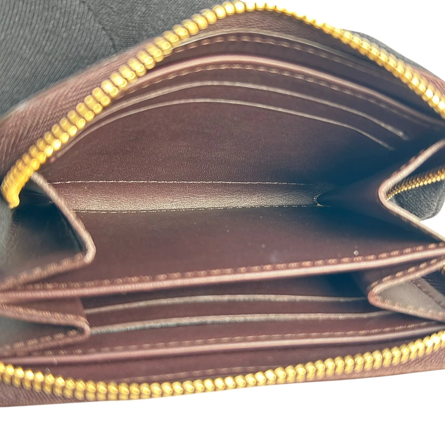Louis Vuitton Vernis Zippy Card Case Compact Wallet - Darkbrown