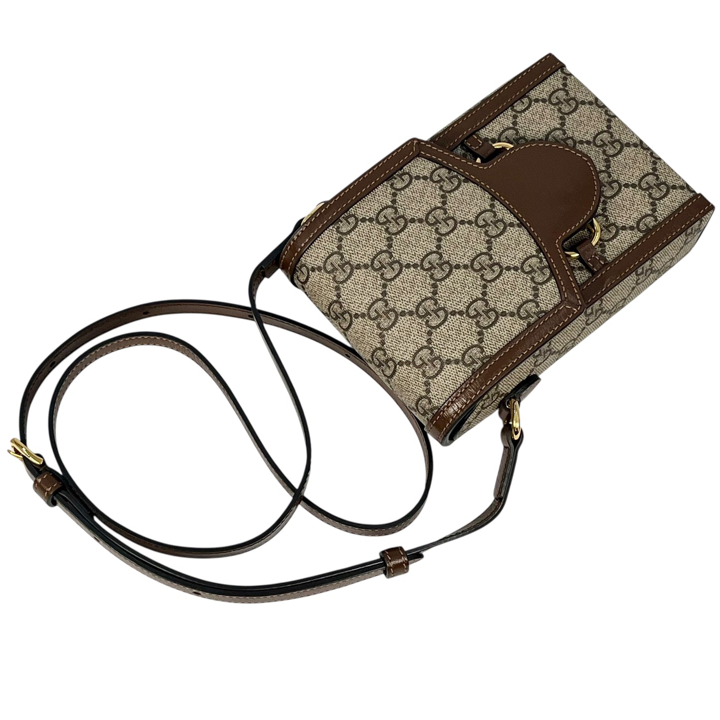 GUCCI GG Supreme Horsebit 1955 Mini Shoulder Bag