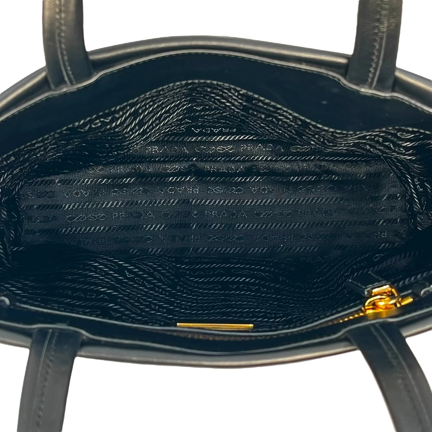 PRADA Soft Calf Leather 2way Tote Bag Shoulder Bag - Black