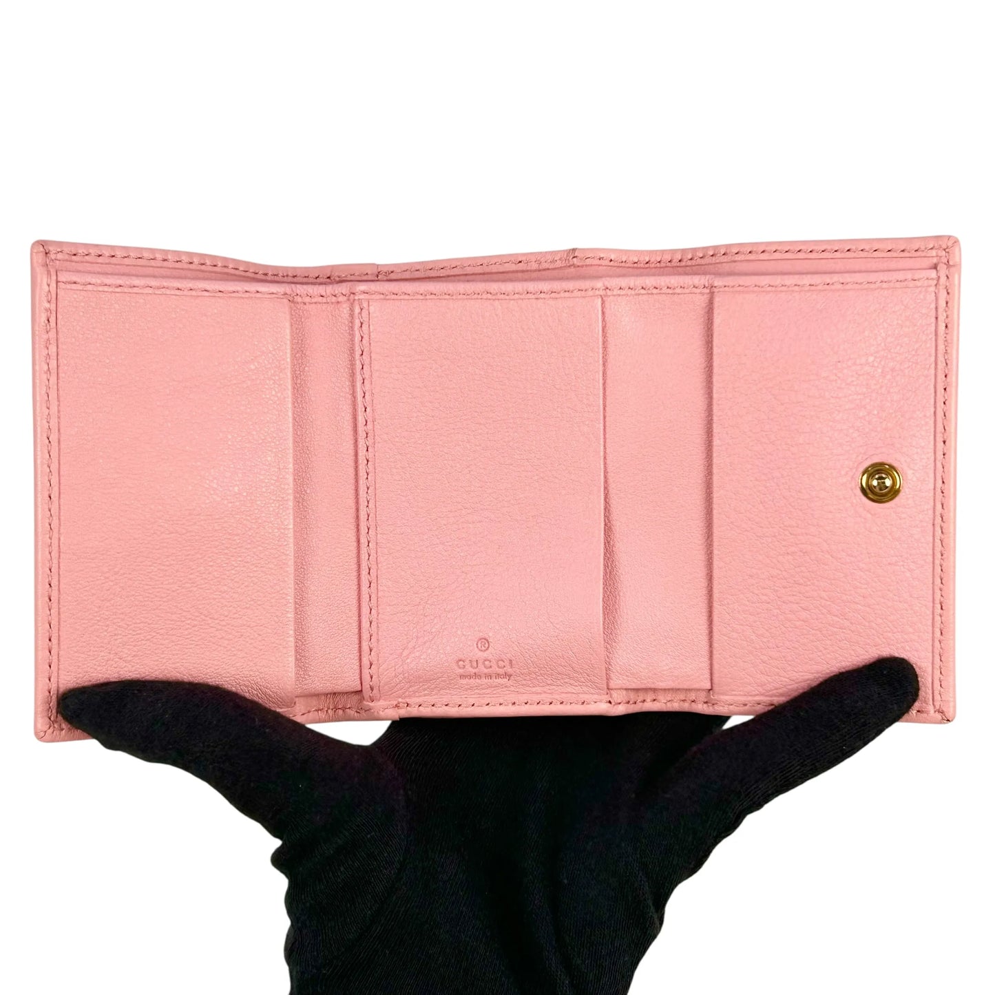 GUCCI GG marmont Bamboo Compact Wallet - Pink