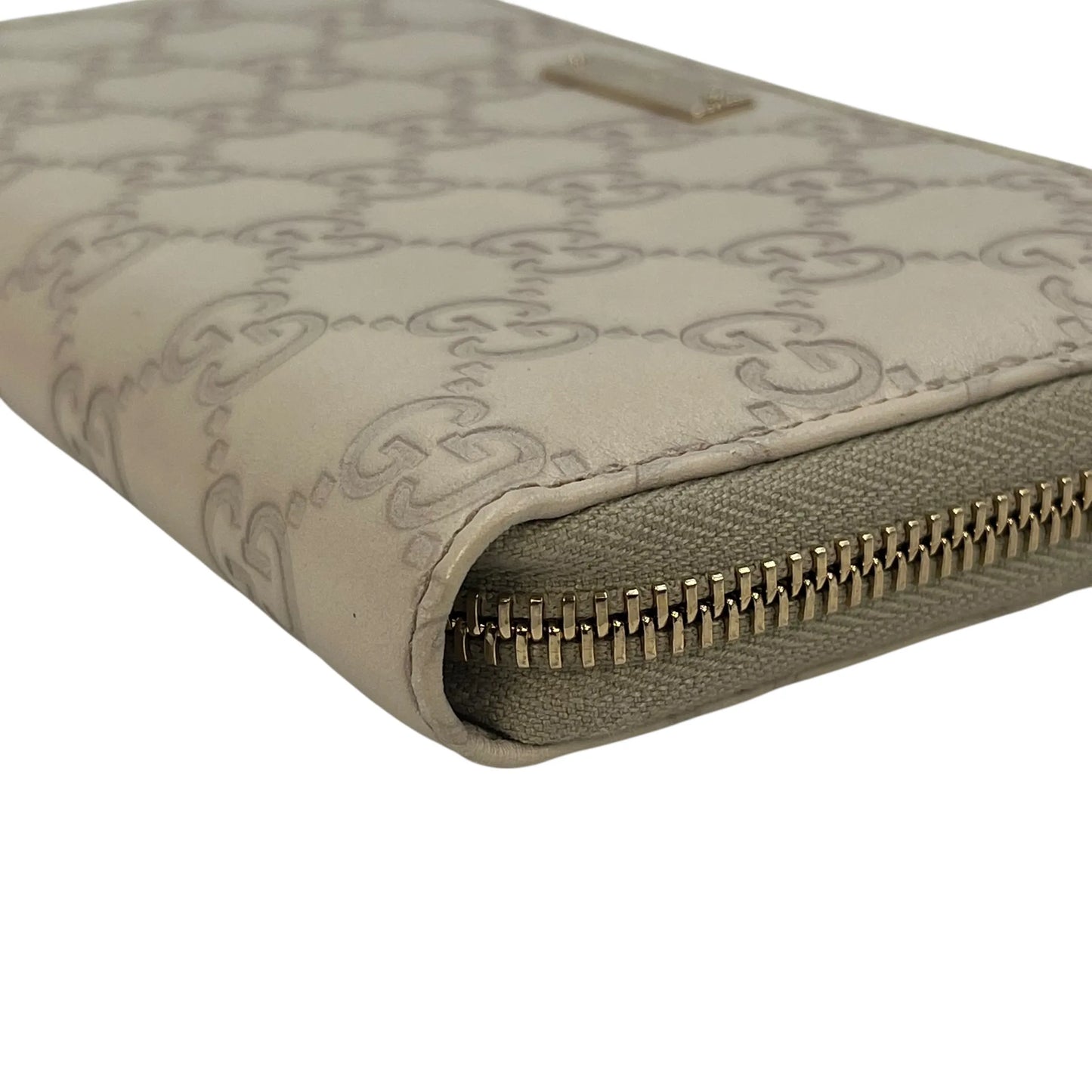 GUCCI Round Zipper Long Wallet - Beige