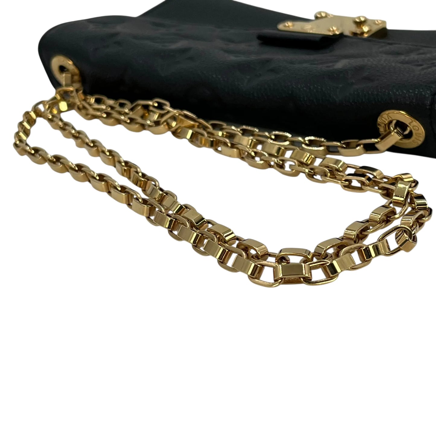 Louis Vuitton Empreinte Pochette Saint Germain Chain Shoulder Wallet - Black