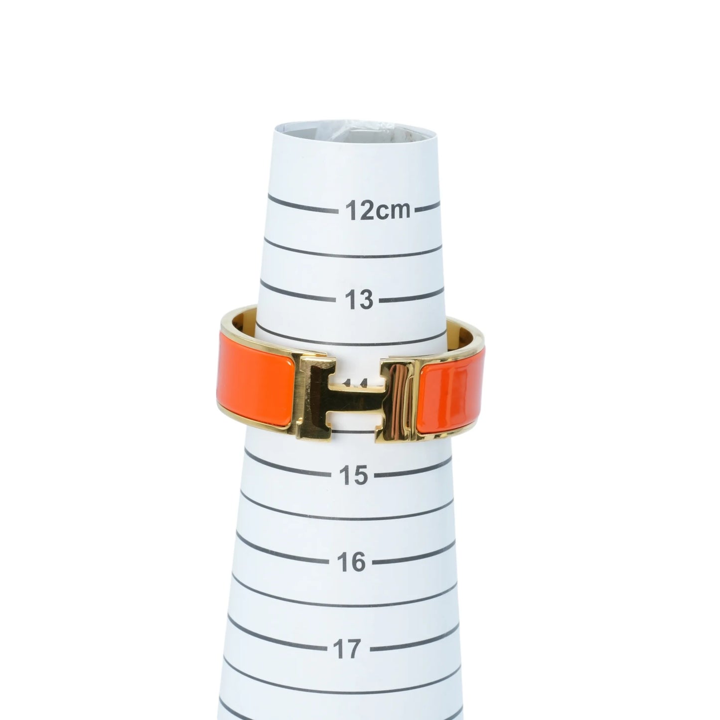 HERMES Clic Clac H Enamel GM Orange Bracelet Accessories