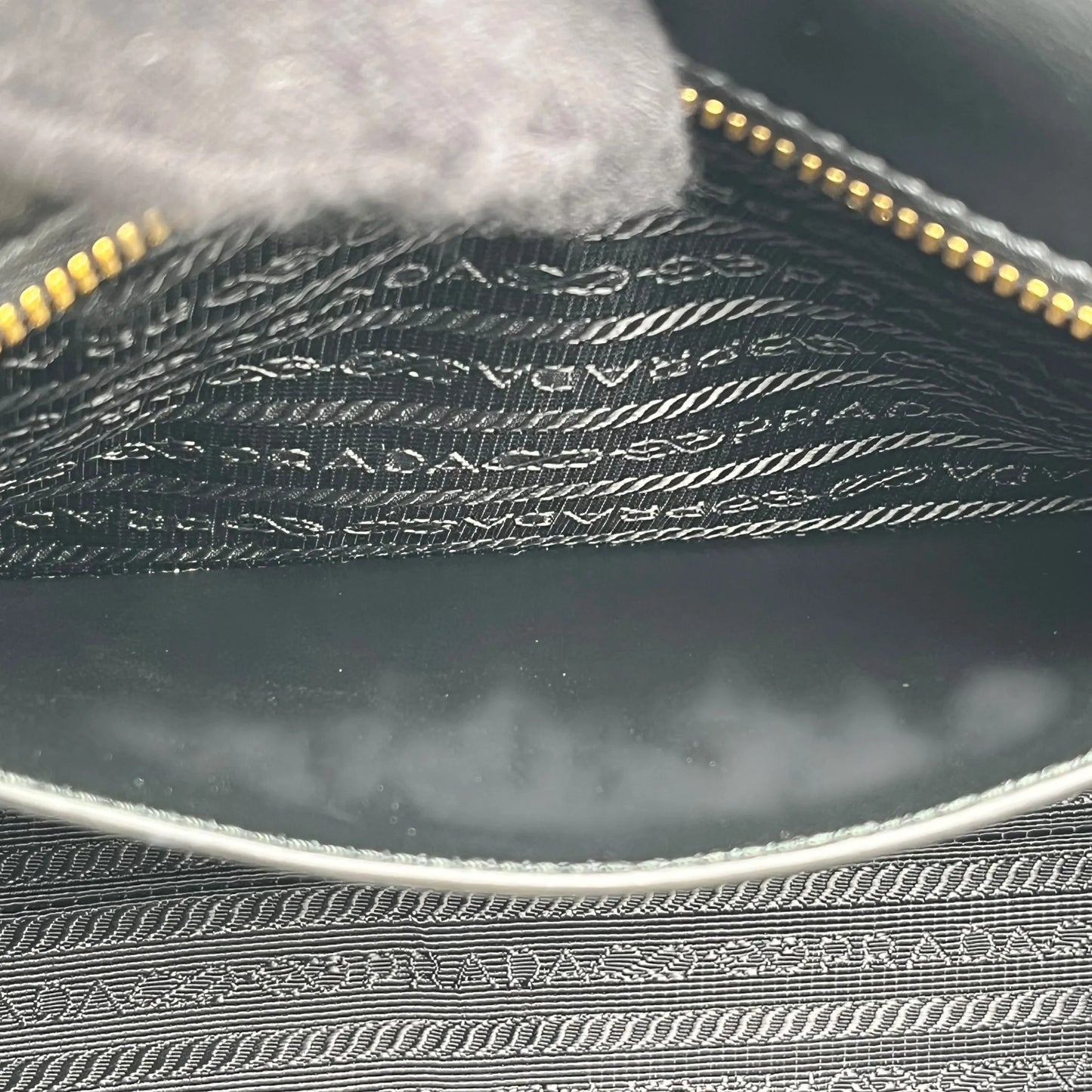 PRADA Esplanade Saffiano Leather Shoulder Bag - Black