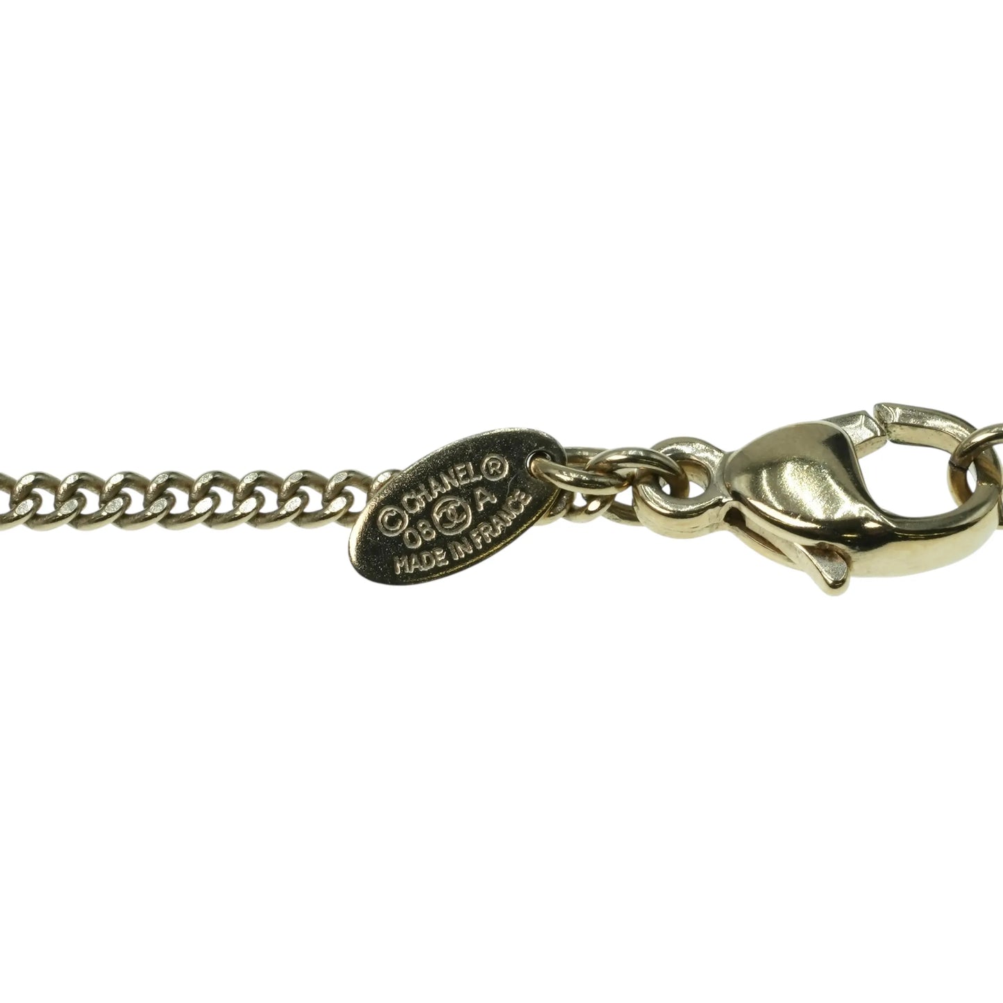 CHANEL CC Logo Fake Pearl Necklace 08A - Gold Plated