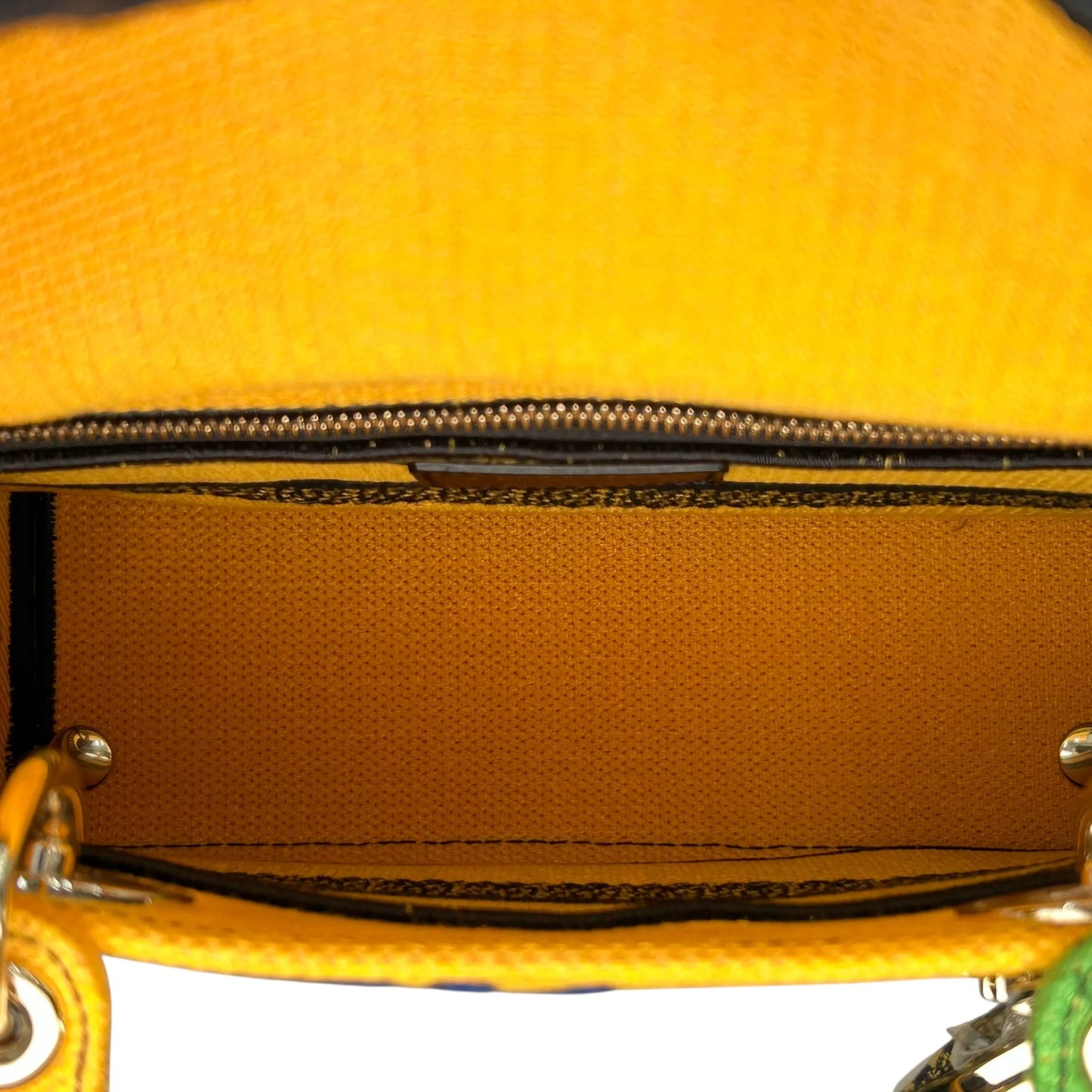 Dior Lady D-Lite Hand Bag - Yellow×Green
