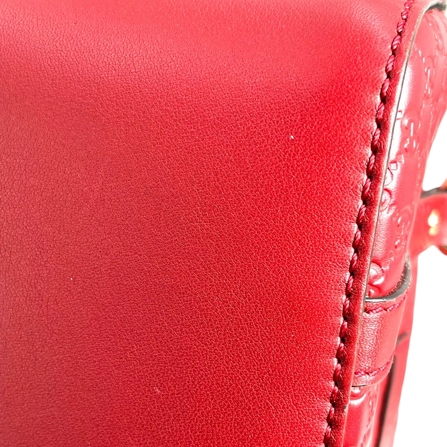 GUCCI Micro Guccissima Hand Bag - Red