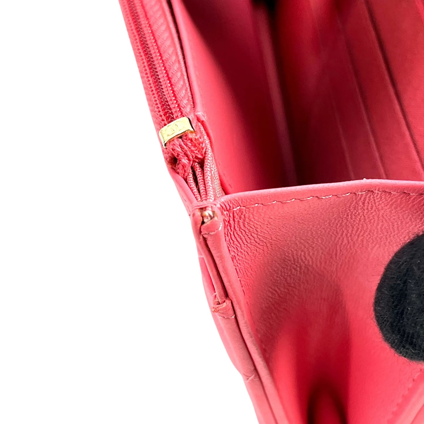CHANEL Materasse Lamb Skin Chain Wallet - Pink