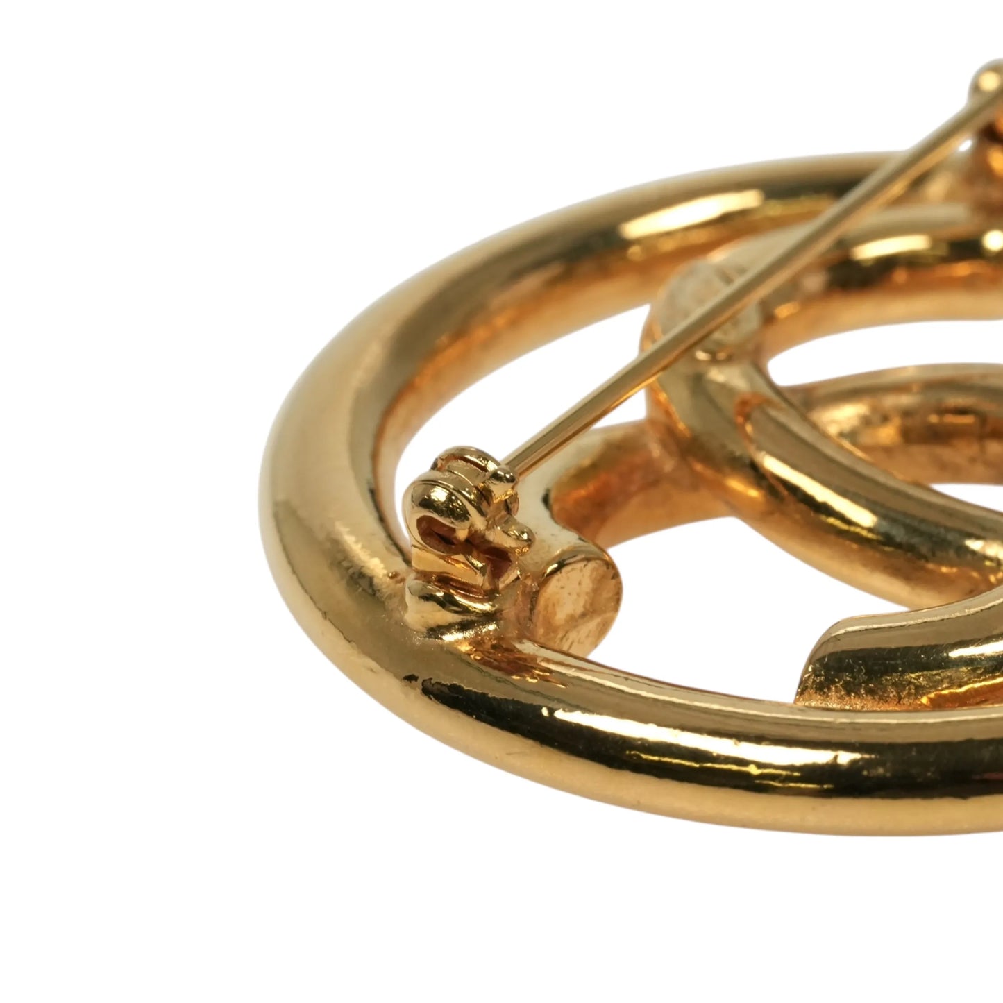 CHANEL CC Logo Brooch 03P - Gold
