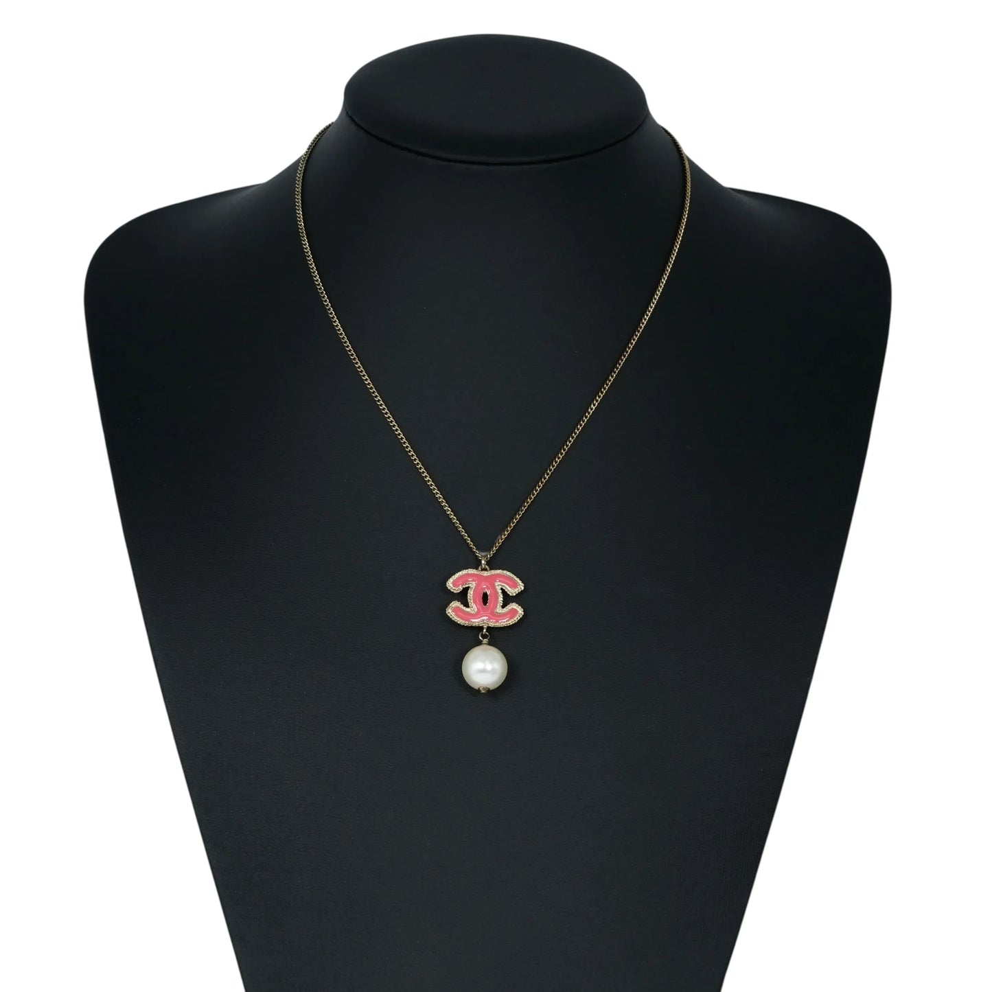 CHANEL CC Logo Fake Pearl - Pink