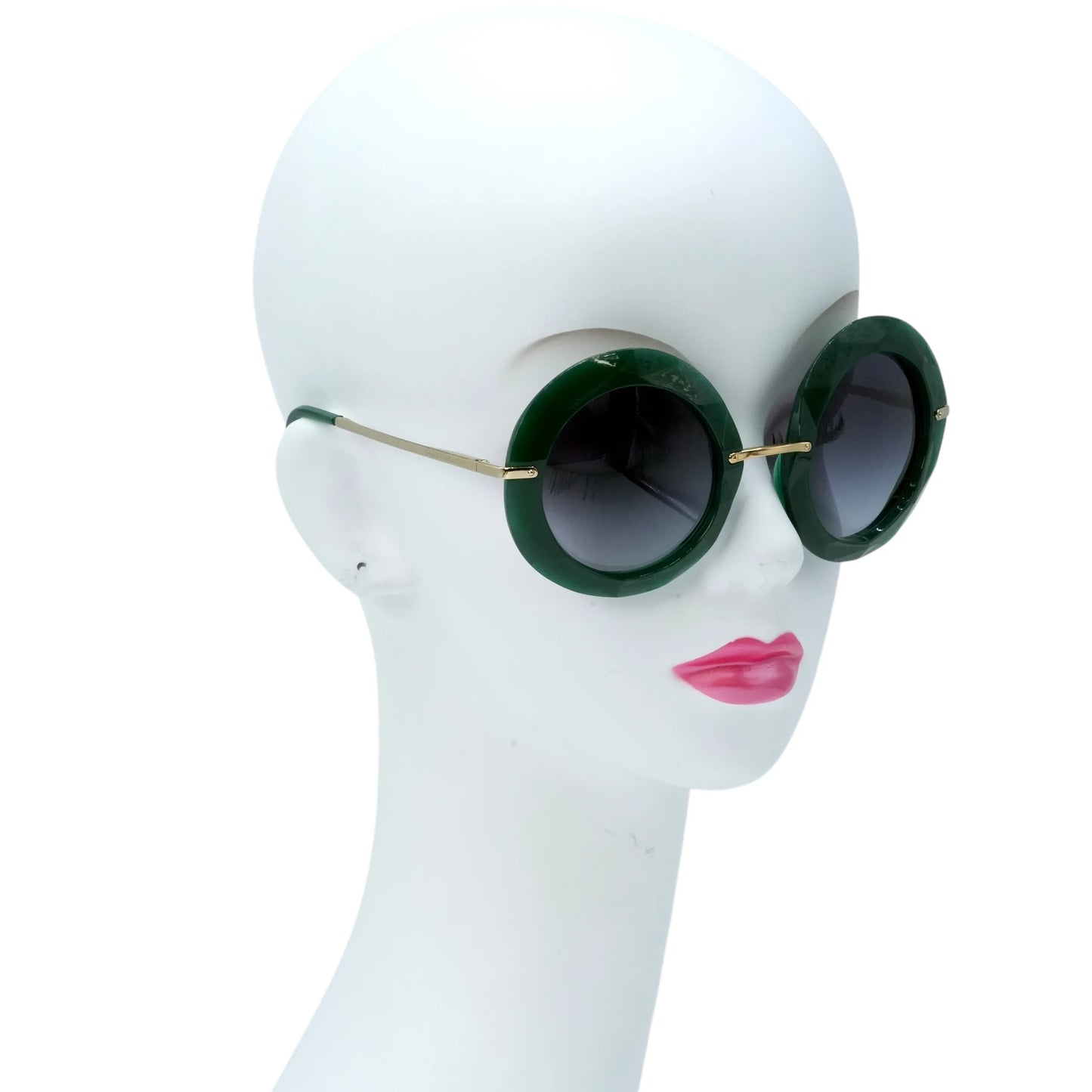 DOLCE&GABBANA Round Sunglasses - Green - 33964