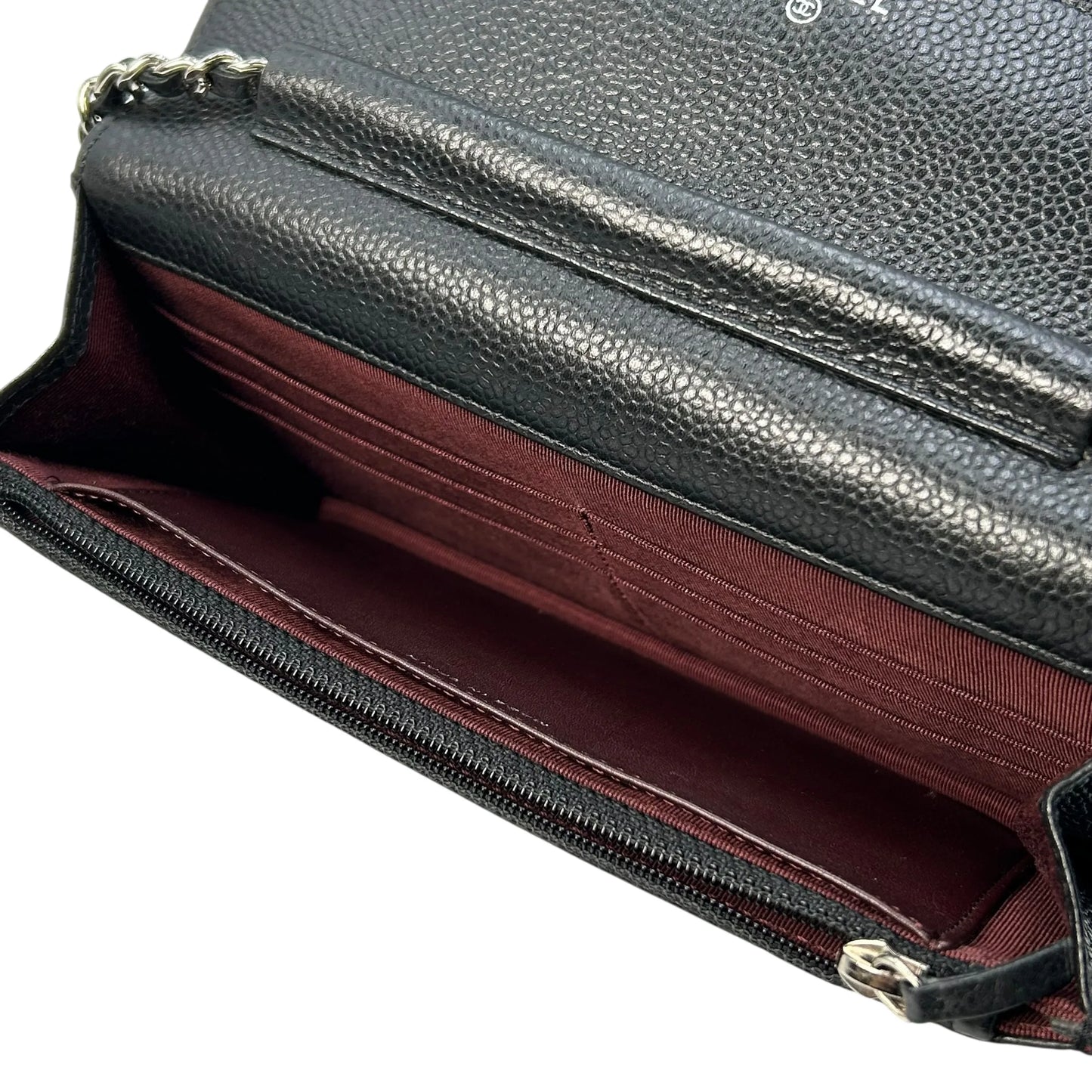 CHANEL Materasse Caviarskin Chain Wallet - Black - 34883