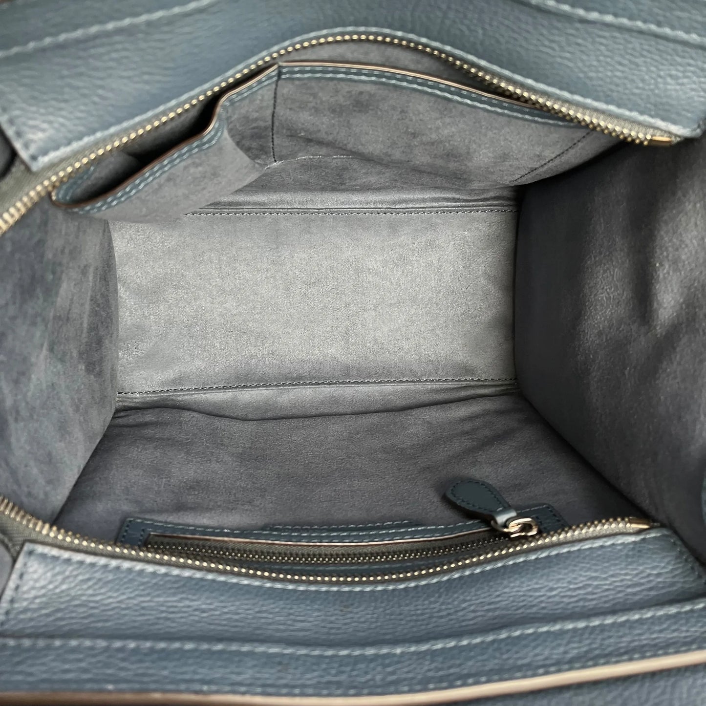 CELINE Micro Shopper Luggage Hand Bag - Navy Blue