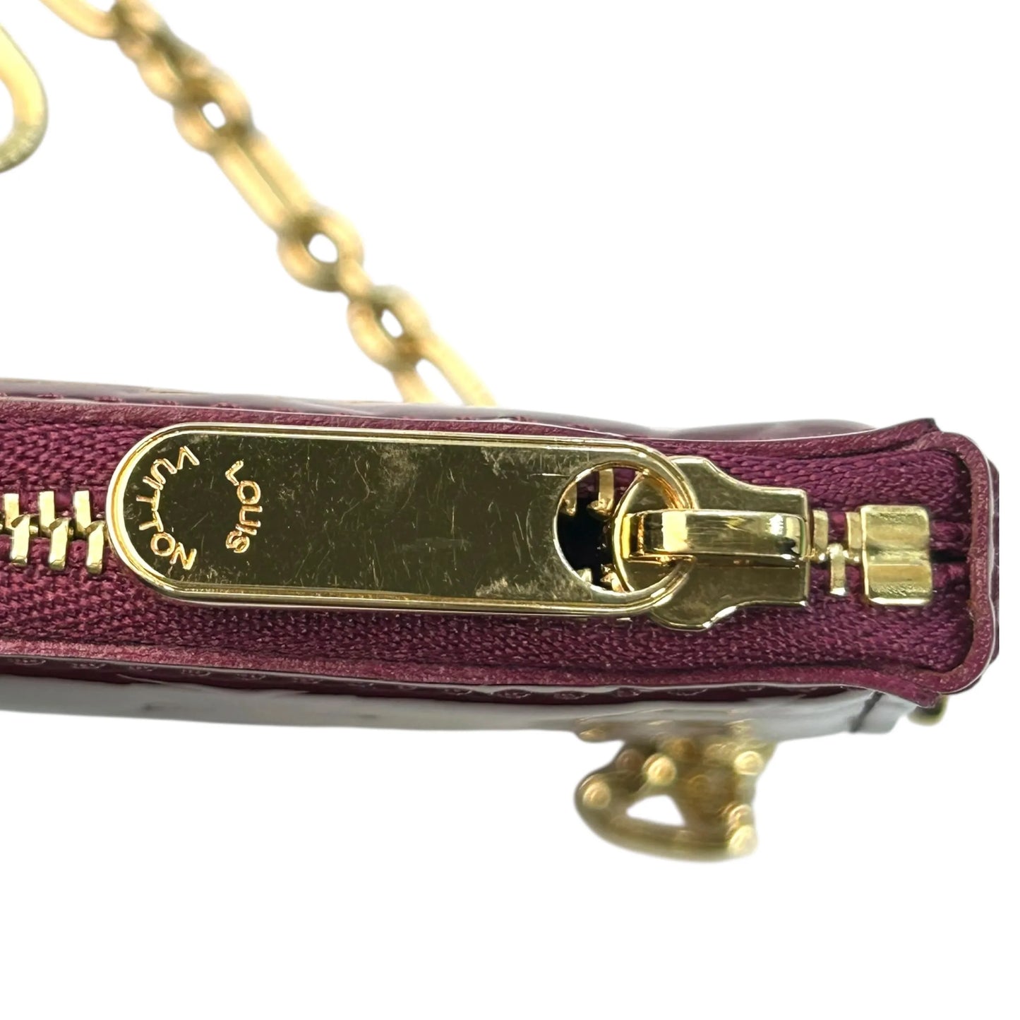 Louis Vuitton Porte Monnaie Coeur Vernis Coin Case - Purple
