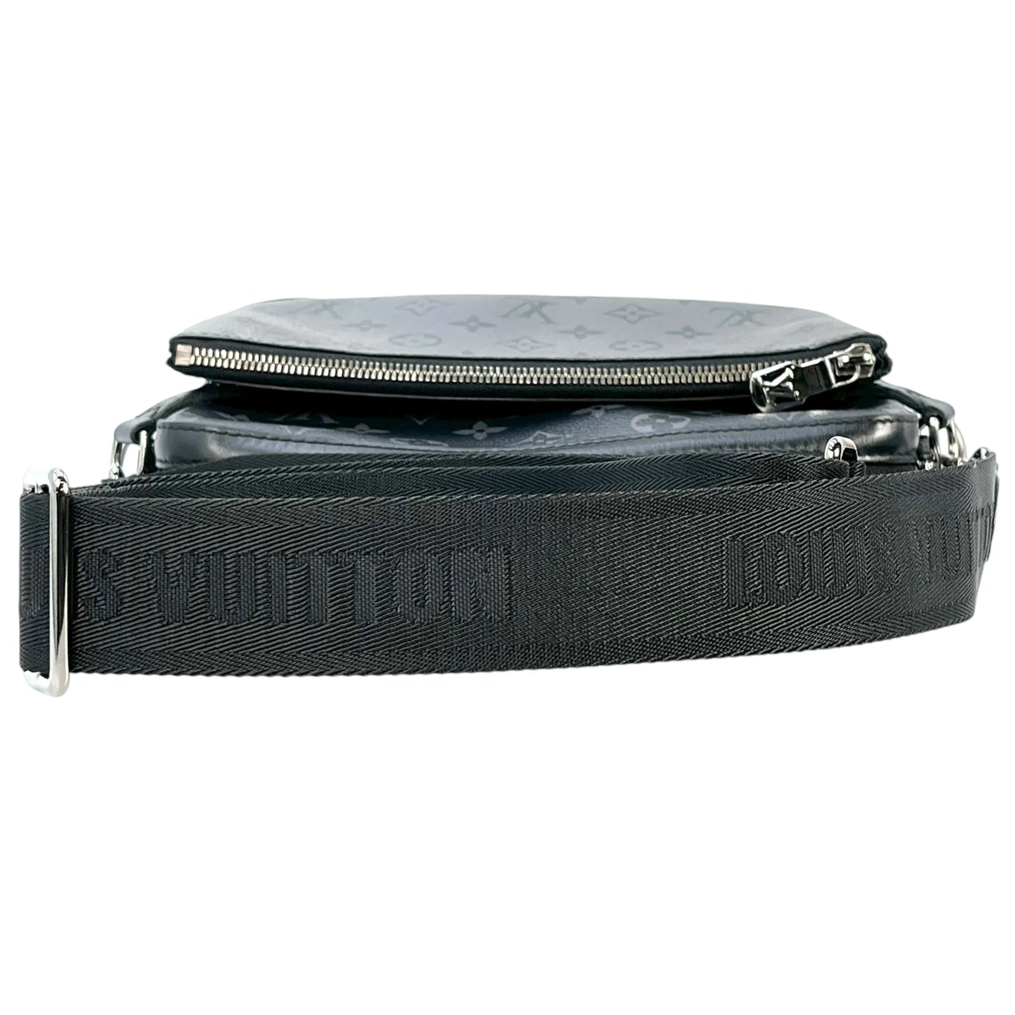 Louis Vuitton Trio Messenger Monogram Eclipse Shoulder Bag - Black