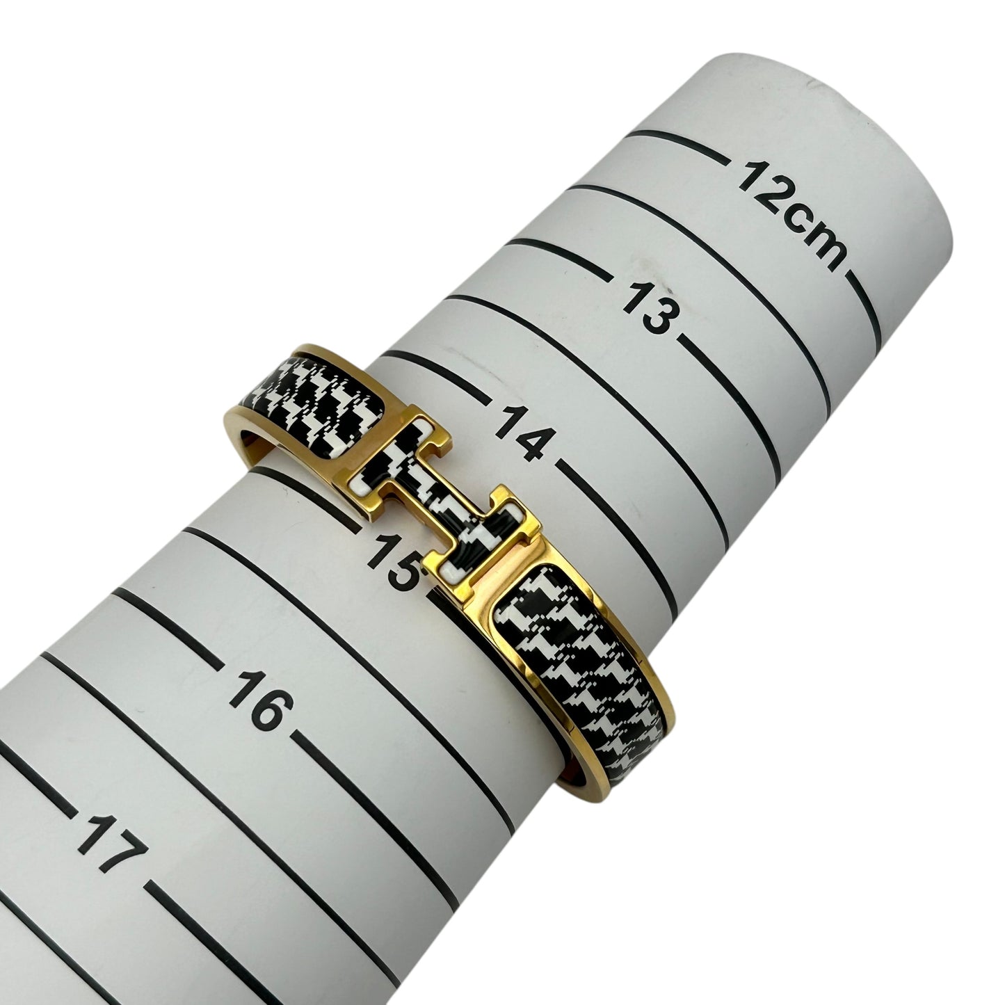 HERMES Clic H Enamel Bracelet Cheval Pixel PM