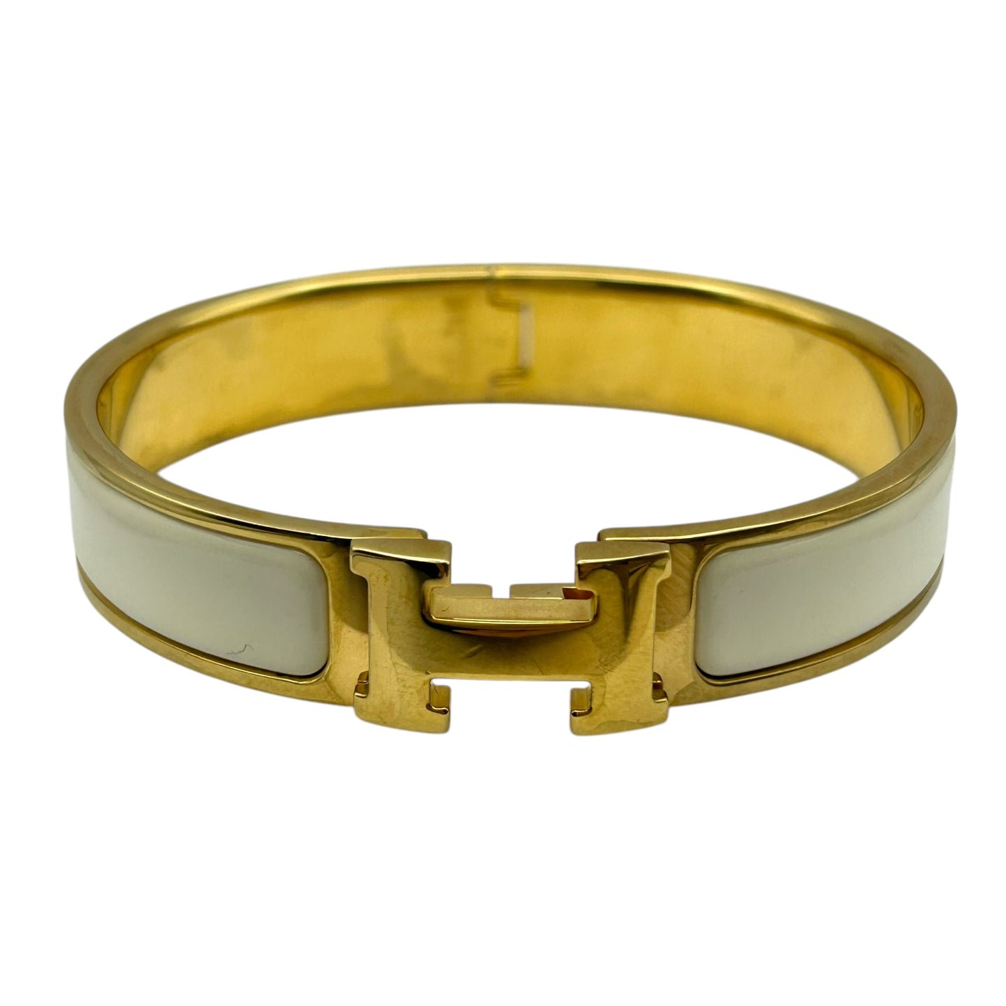 HERMES Clic H Cream Gold