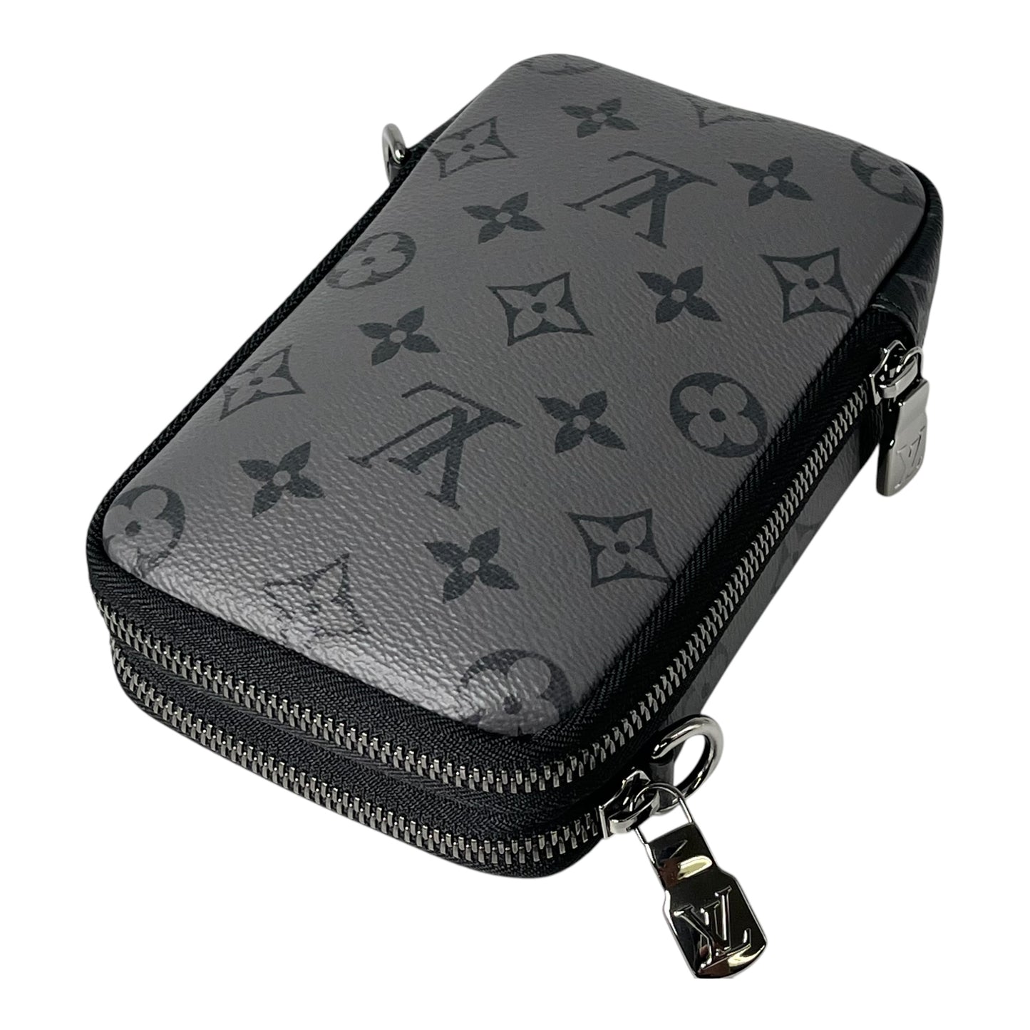 Louis Vuitton Double Phone Pouch Rev erse Monogram Eclipse