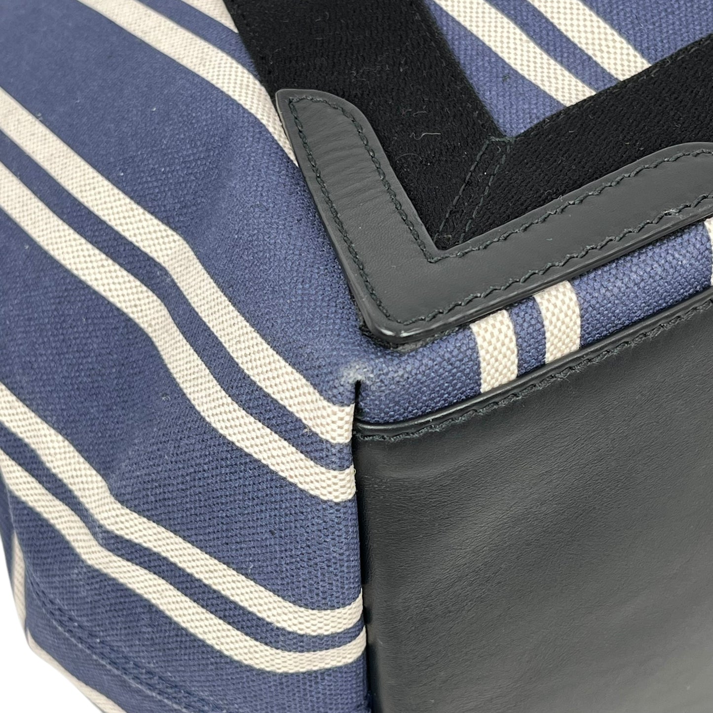 BALENCIAGA Stripe Navy Cabas