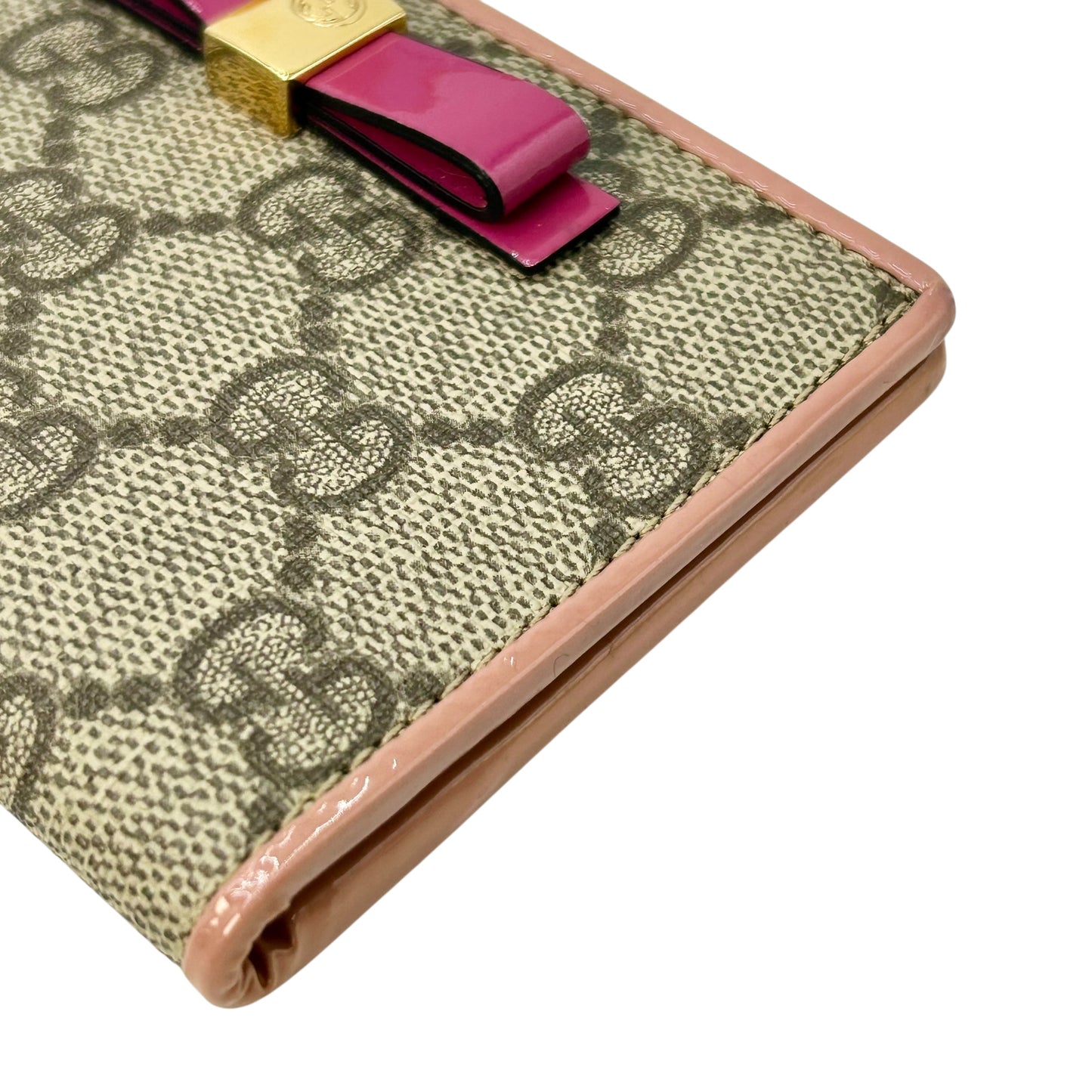 GUCCI GG Supreme Ribbon Card Case