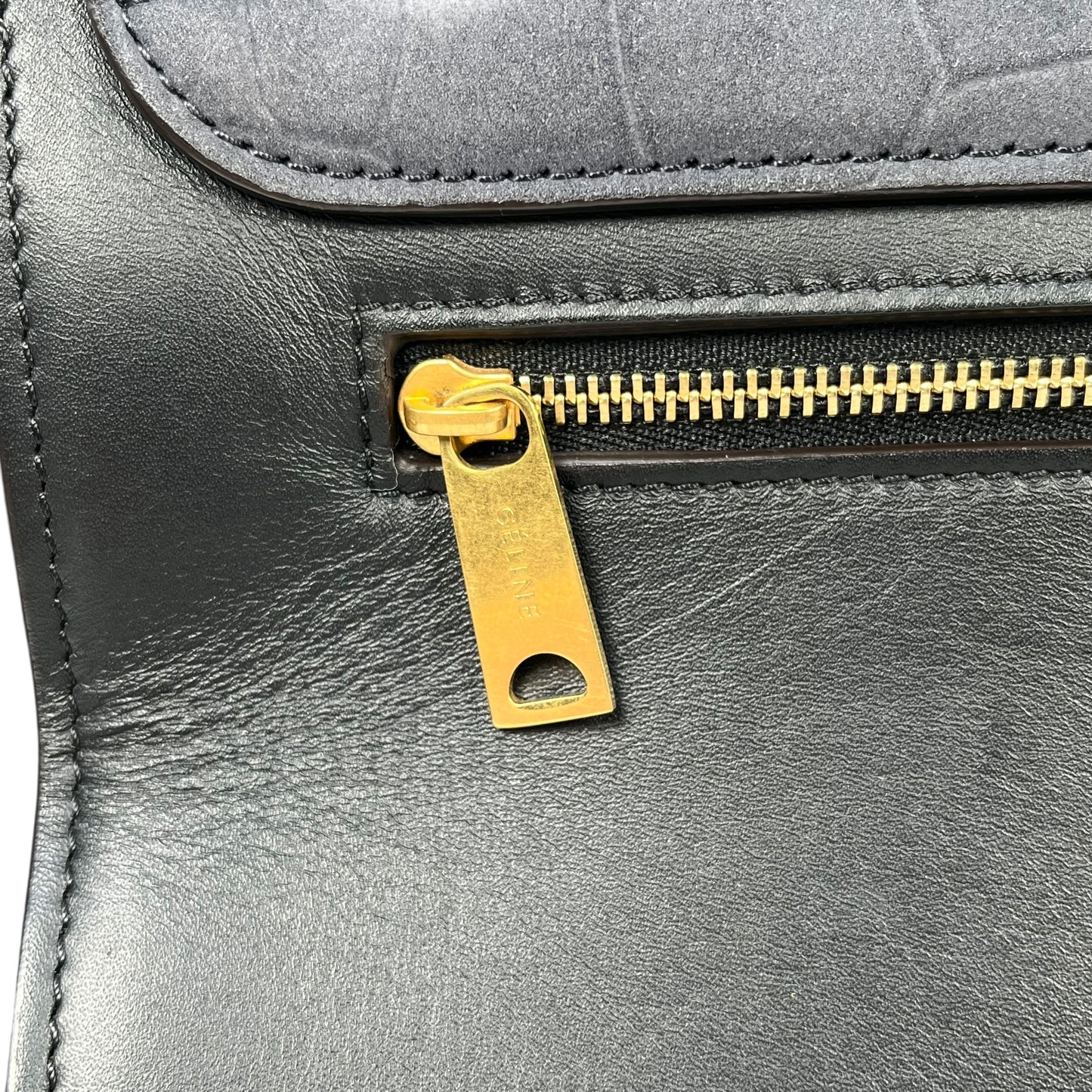 CELINE Trapeze Hand Bag - Navy Blue