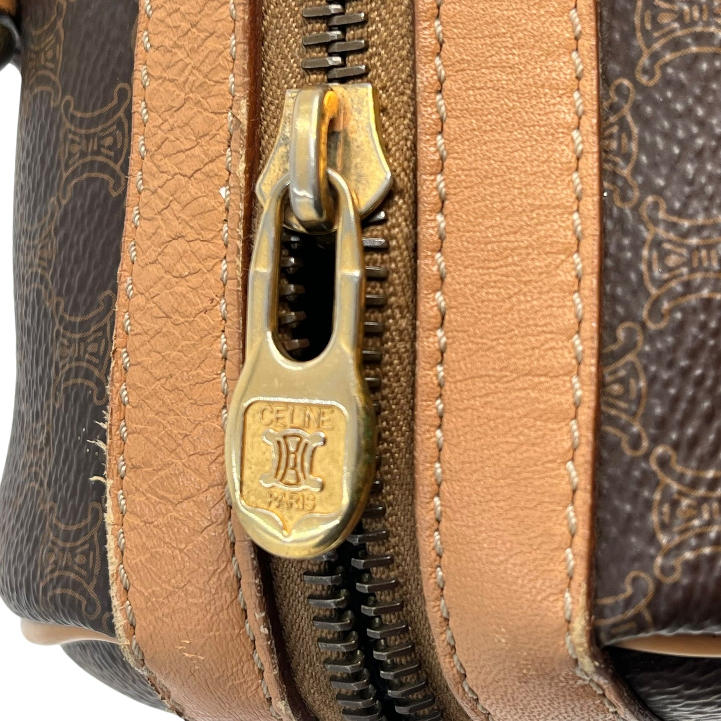 CELINE Macadam Boston Hand Bag - Brown