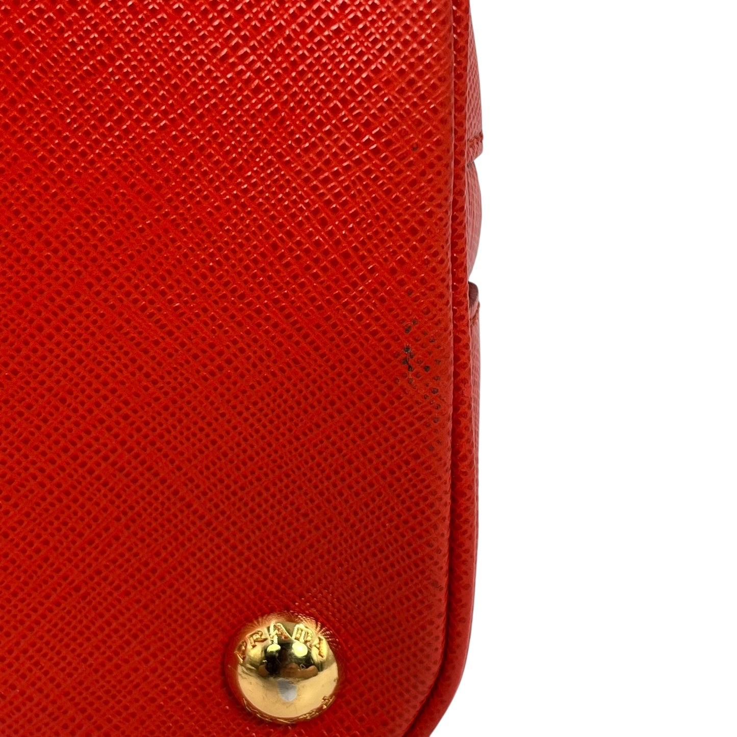 PRADA Galleria Saffiano Leather Hand Bag - Red
