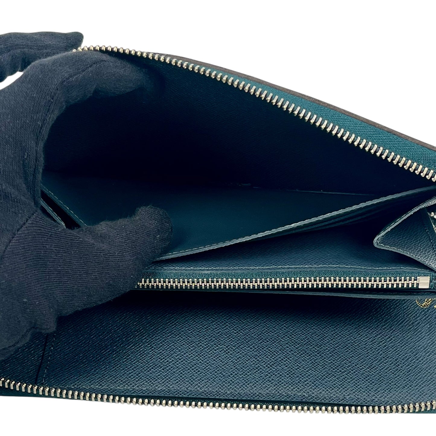 Louis Vuitton Epi Zippy Organizer Long Wallet - Black Blue