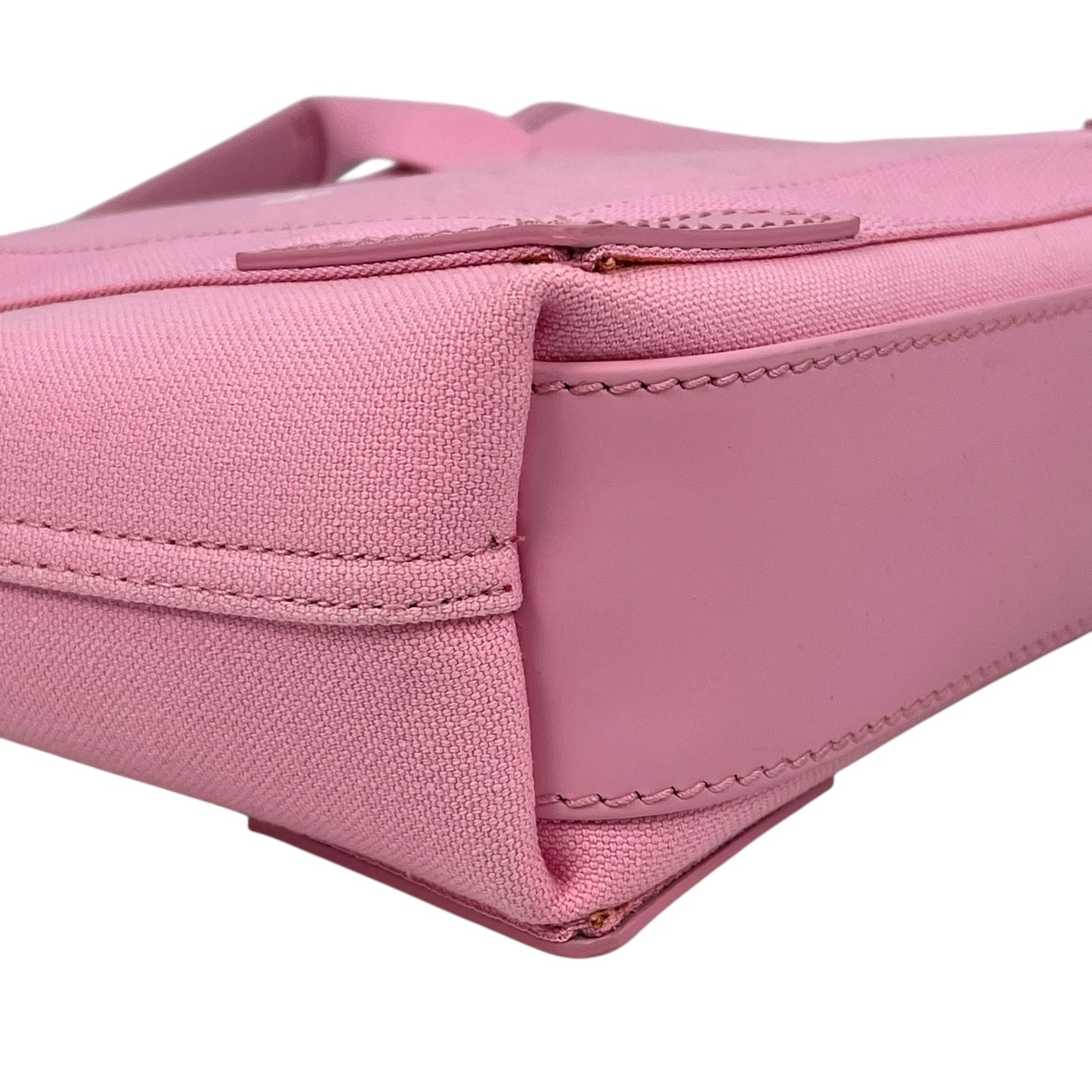 BALENCIAGA Navy Canvas XS Hand Bag - Pink