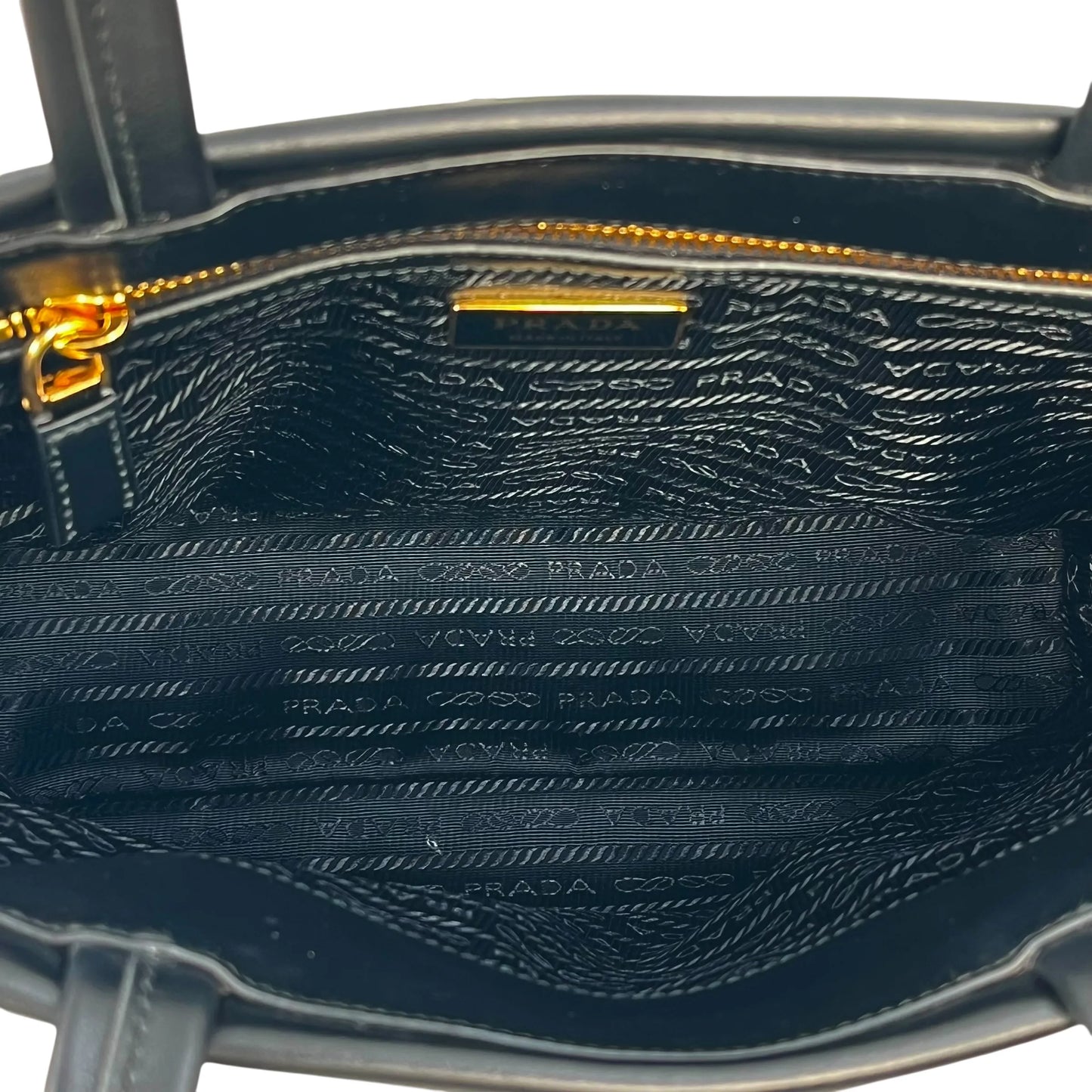 PRADA Soft Calf Leather 2way Tote Bag Shoulder Bag - Black