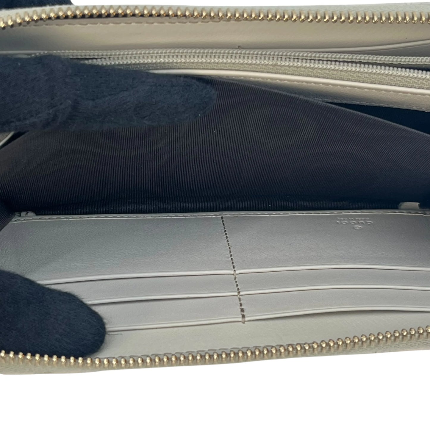 GUCCI Round Zipper Long Wallet - Beige
