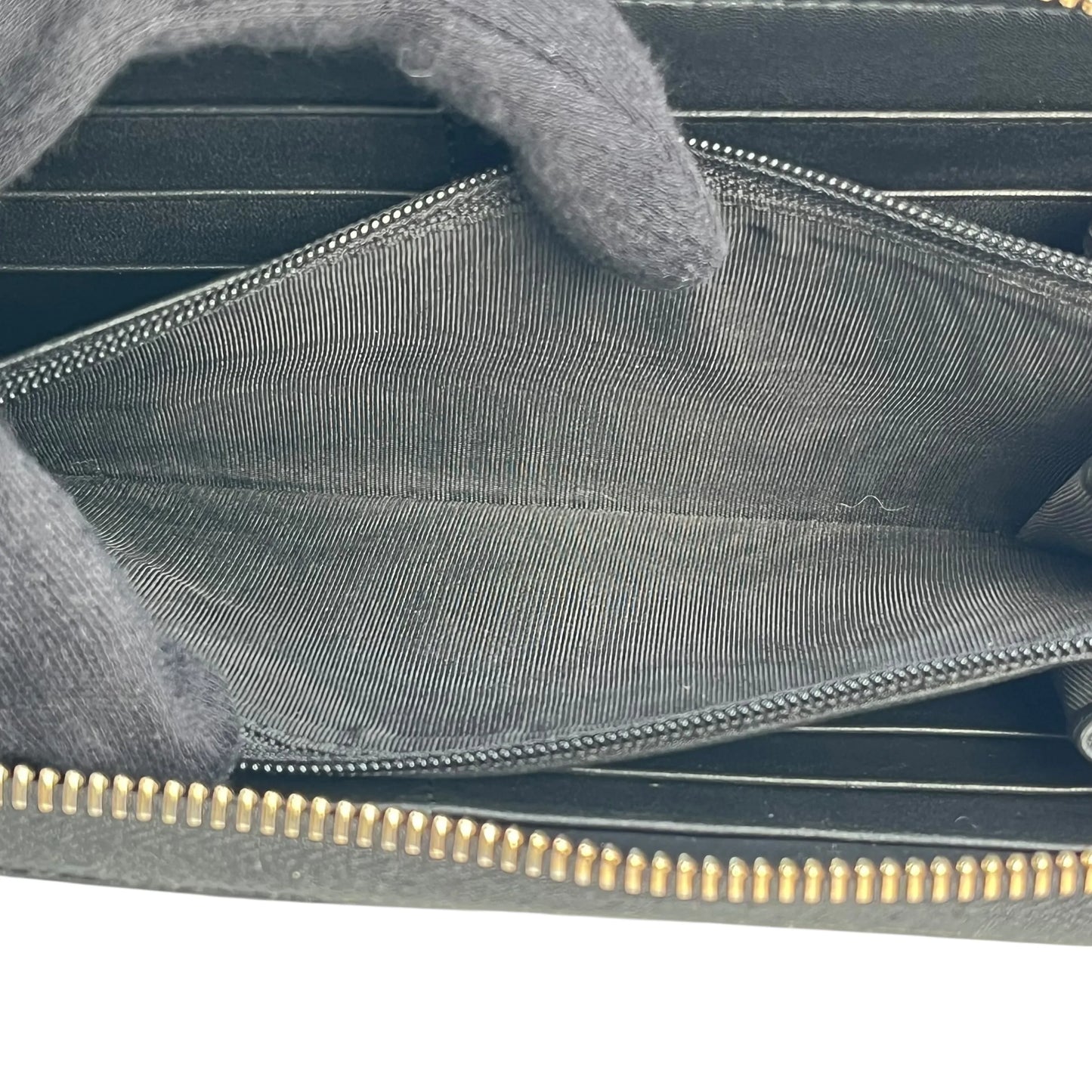 GUCCI Microguccissima Round Zip Long Wallet - Black